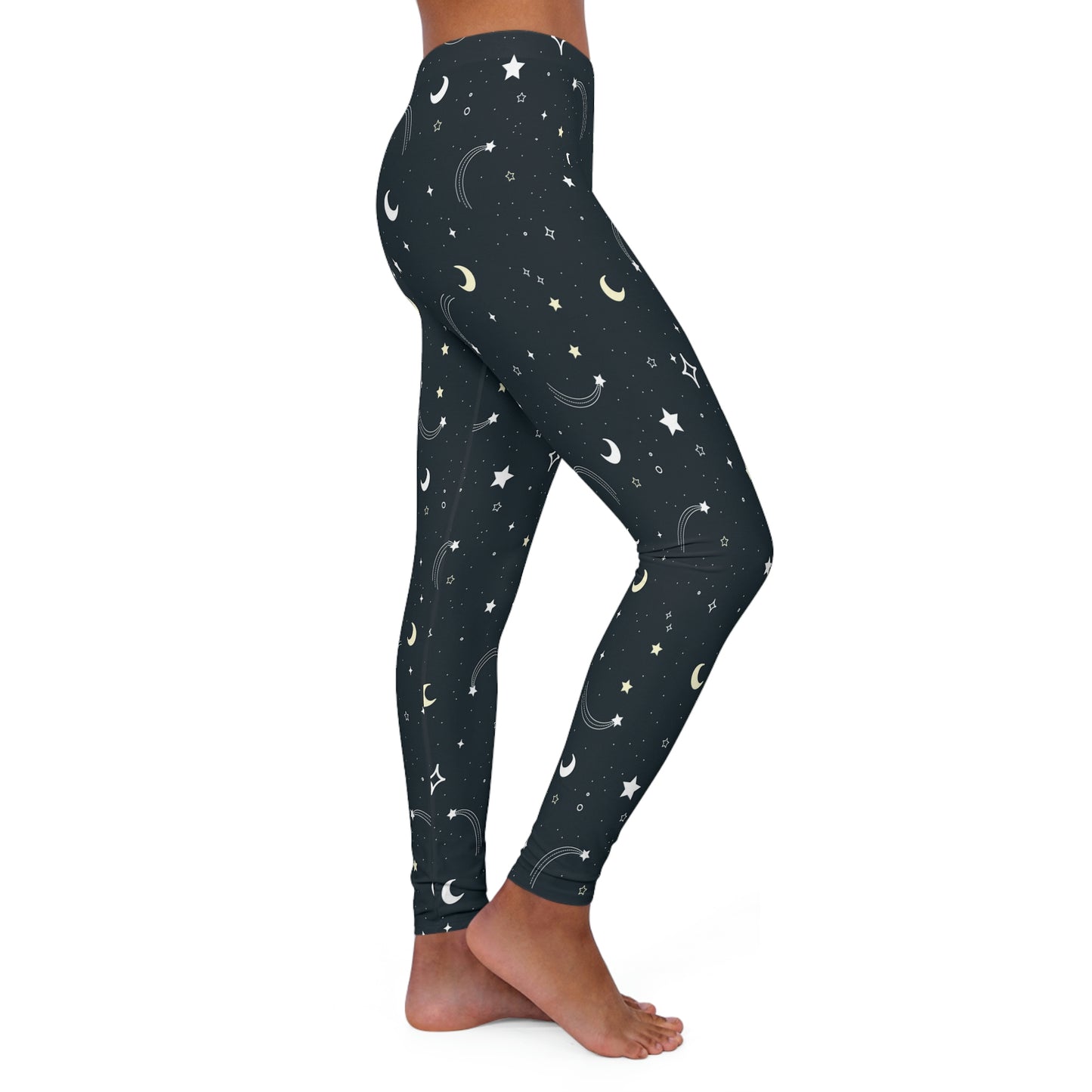 Moon and stars Celestial Women Leggings One of a Kind Gift Unique Workout Activewear tights for Wife fitness, Mother, Girlfriend Christmas Gift
