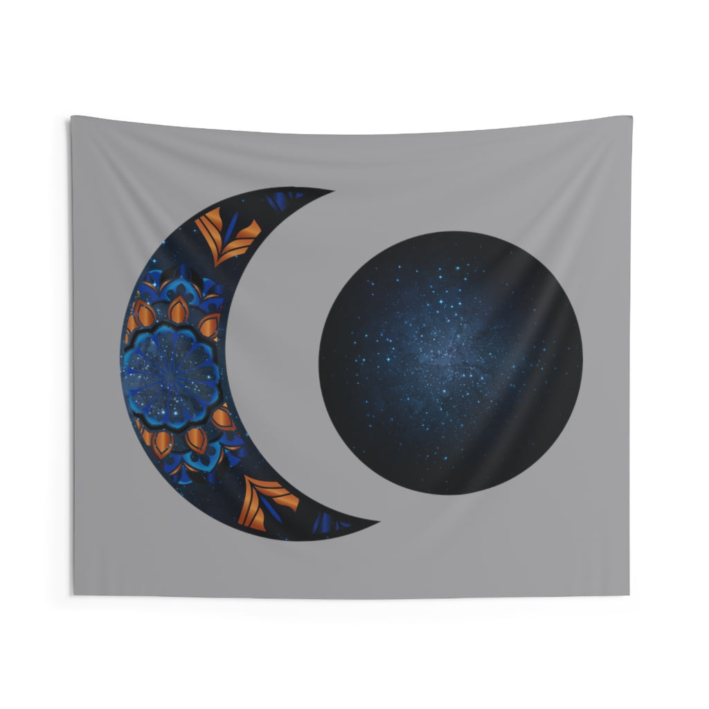 Moon Phase Tapestry Contemporary Home Decor . Galaxy Wall Hanging Art for Baby Nursery, Dorm room, Coastal Home . Housewarming Gift