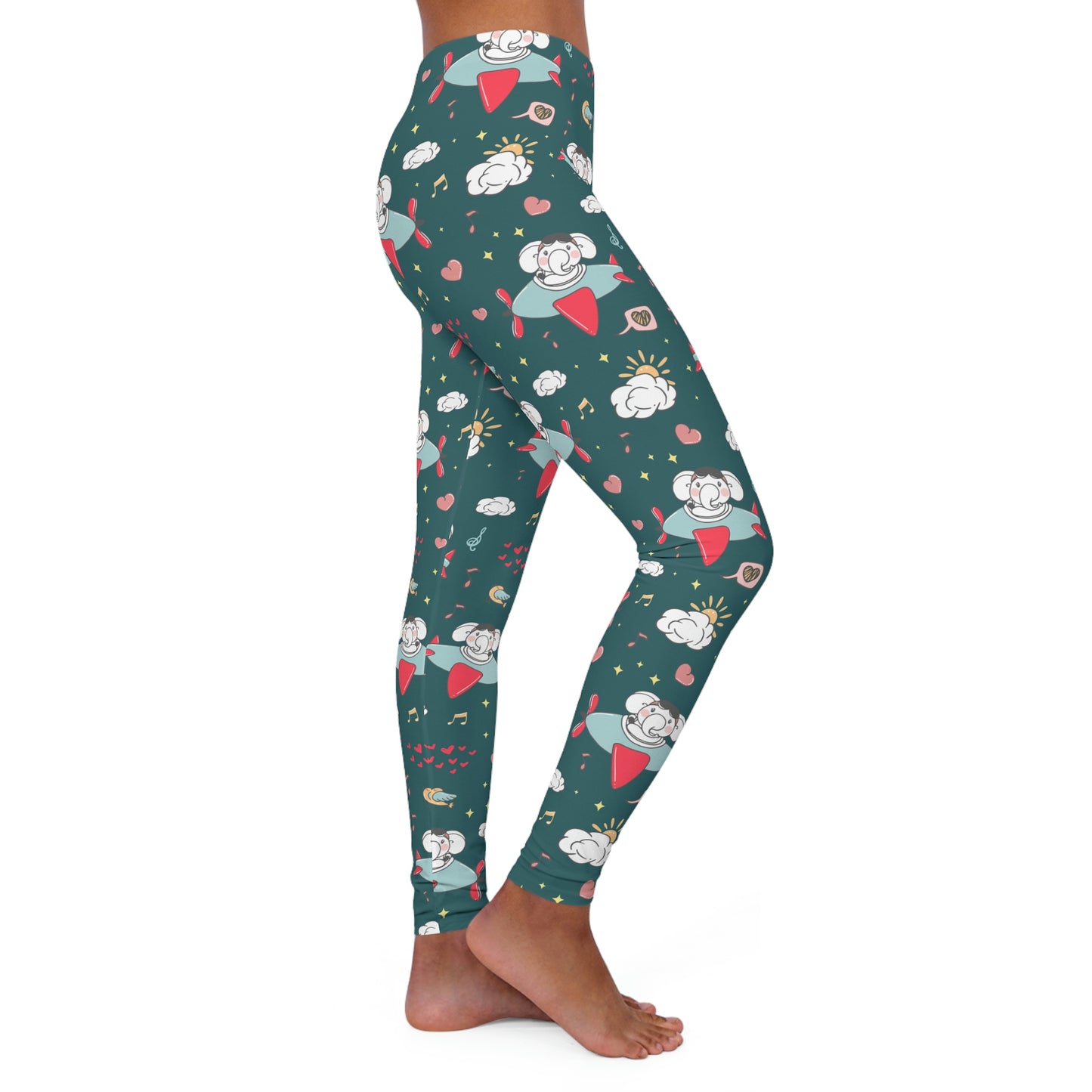 Elephant Safari Animal Kingdom Women Leggings . One of a Kind Workout Activewear tights for Mothers Day, Girlfriend, Gift for Her