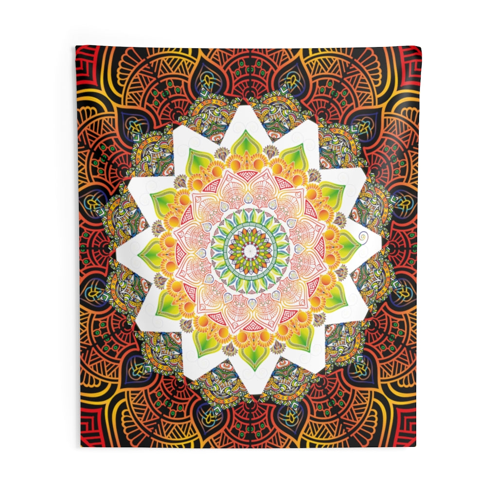 Mandala Tapestry for Contemporary Home Decor . Inspirational Wall Hanging Art for Baby Nursery, Dorm room, Coastal Home . Housewarming Gift