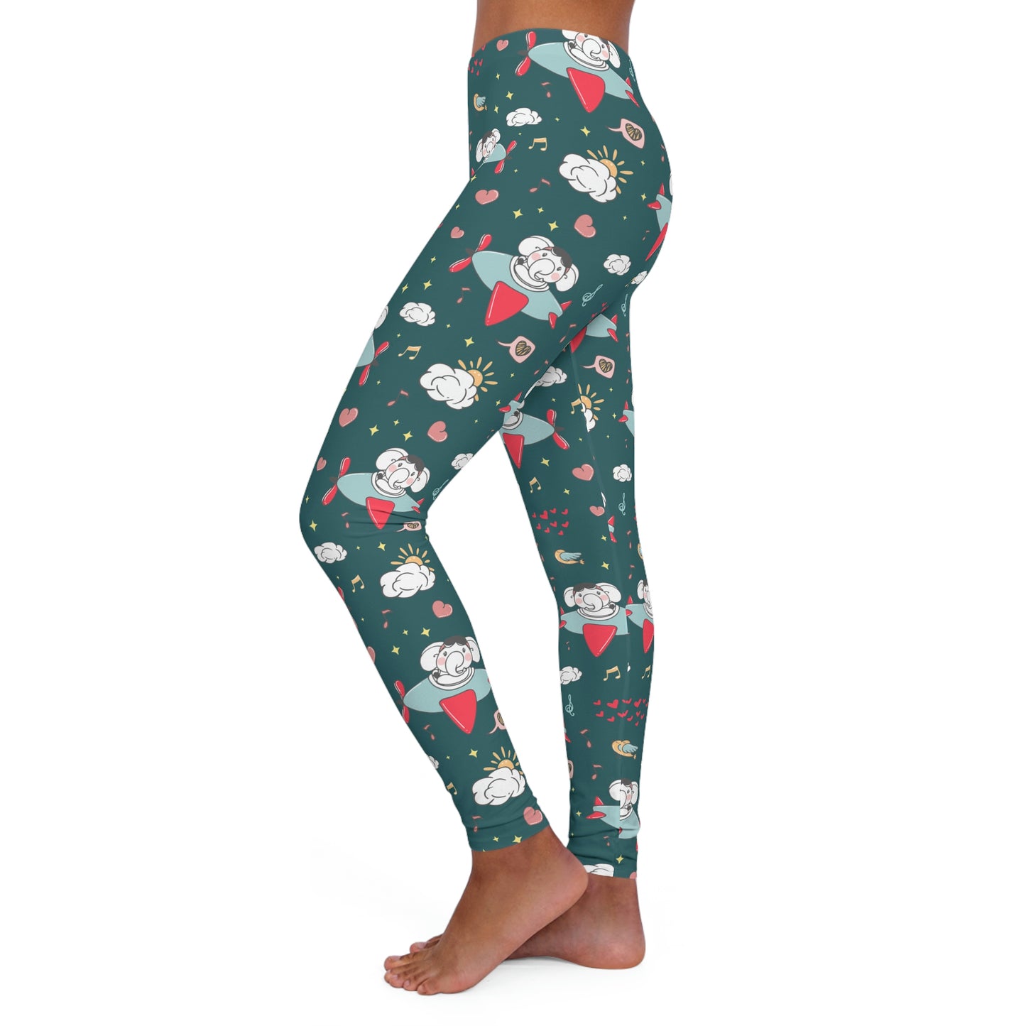 Elephant Safari Animal Kingdom Women Leggings . One of a Kind Workout Activewear tights for Mothers Day, Girlfriend, Gift for Her