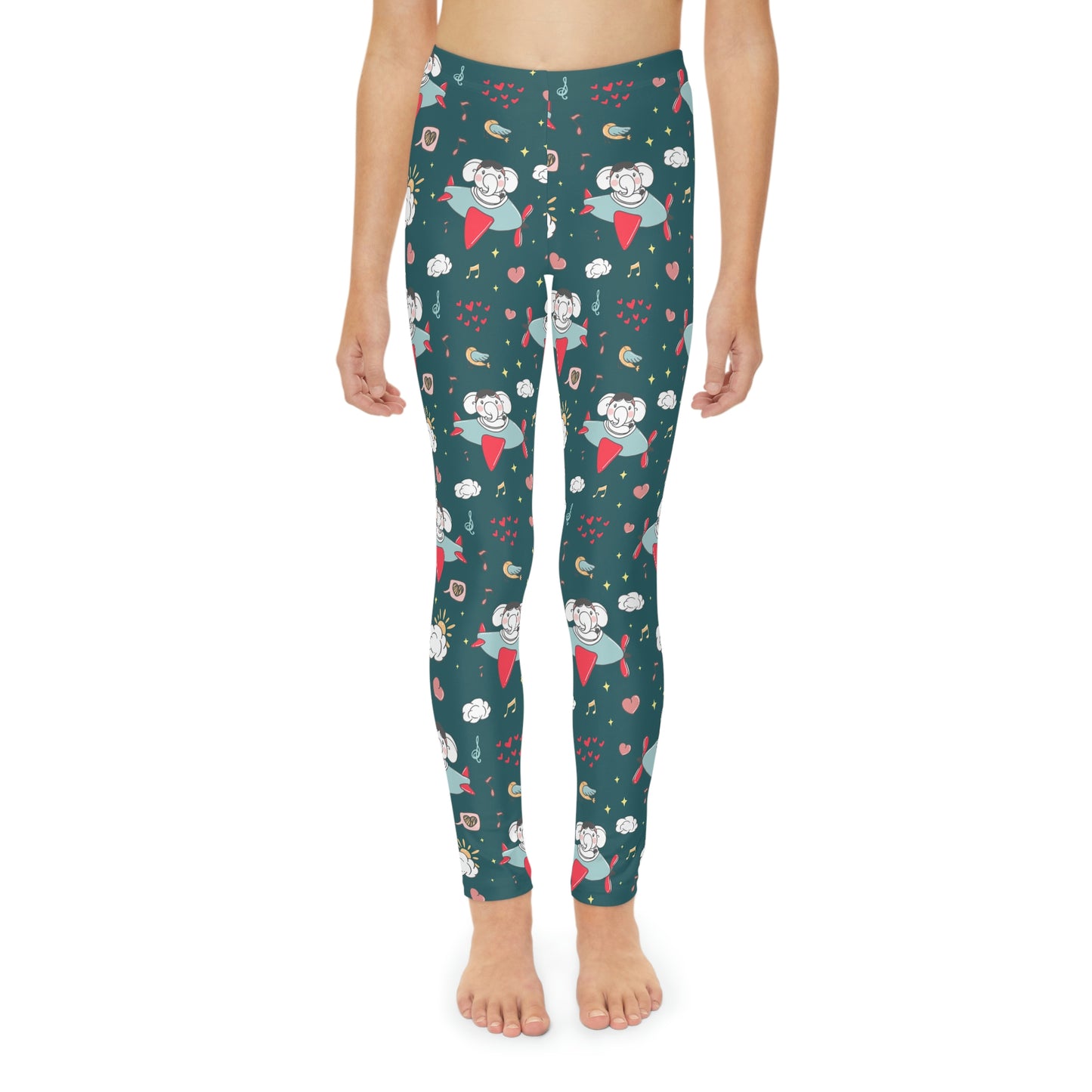 Elephant animal kingdom, Safari Youth Leggings, One of a Kind Gift - Unique Workout Activewear tights for kids, Daughter, Niece Christmas Gift