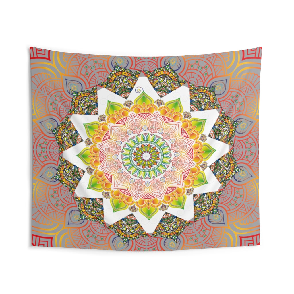 Mandala Tapestry for Contemporary Home Decor . Inspirational Wall Hanging Art for Baby Nursery, Dorm room, Coastal Home . Housewarming Gift