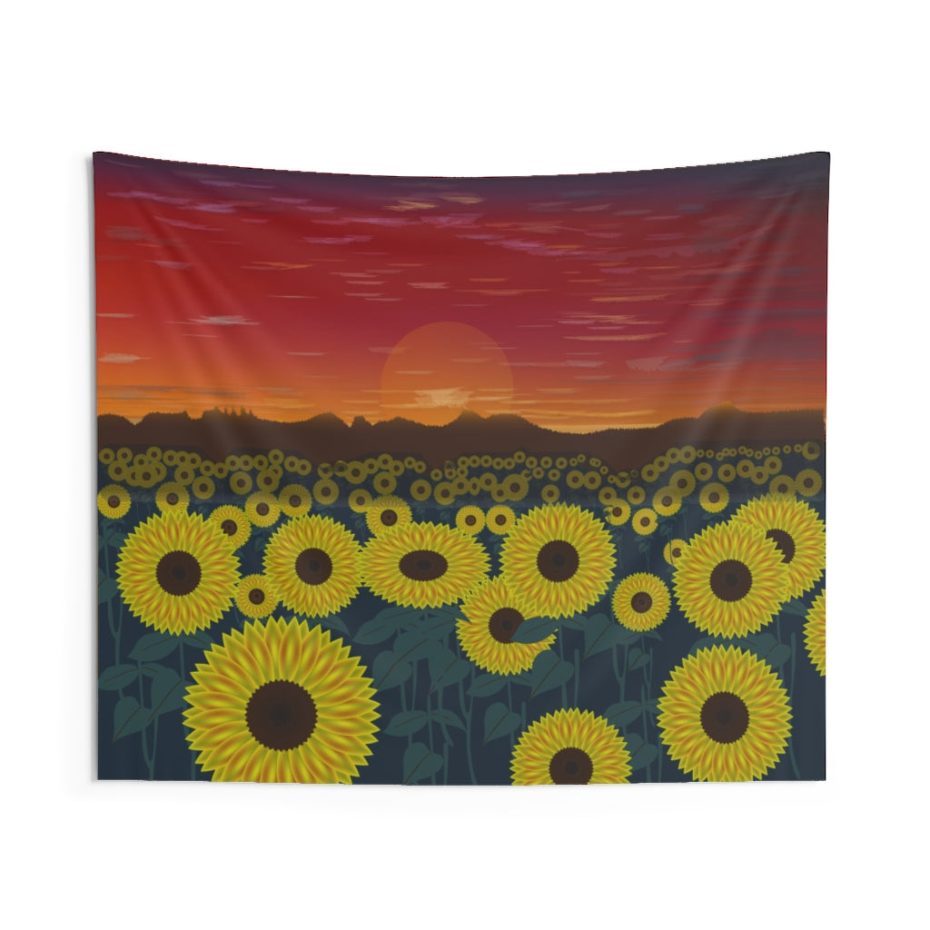 Sunflowers Tapestry for Contemporary Home Decor . Inspirational Wall Hanging Art for Baby Nursery, Dorm room, Coastal Home . Housewarming Gift