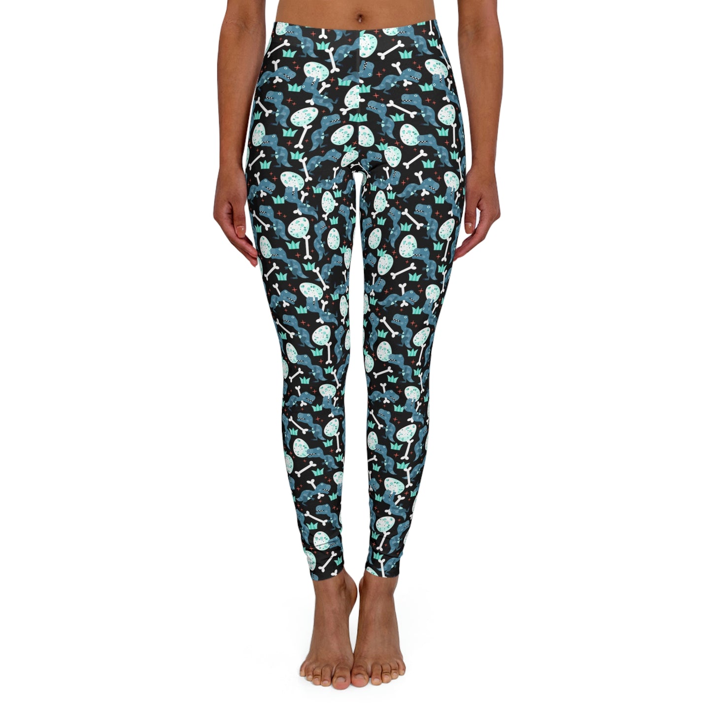 Women Dinosaur Trex Jurassic Park Leggings, One of a Kind Gift - Unique Workout Activewear tights for Wife, Best Friend . Mothers Day or Christmas Gift