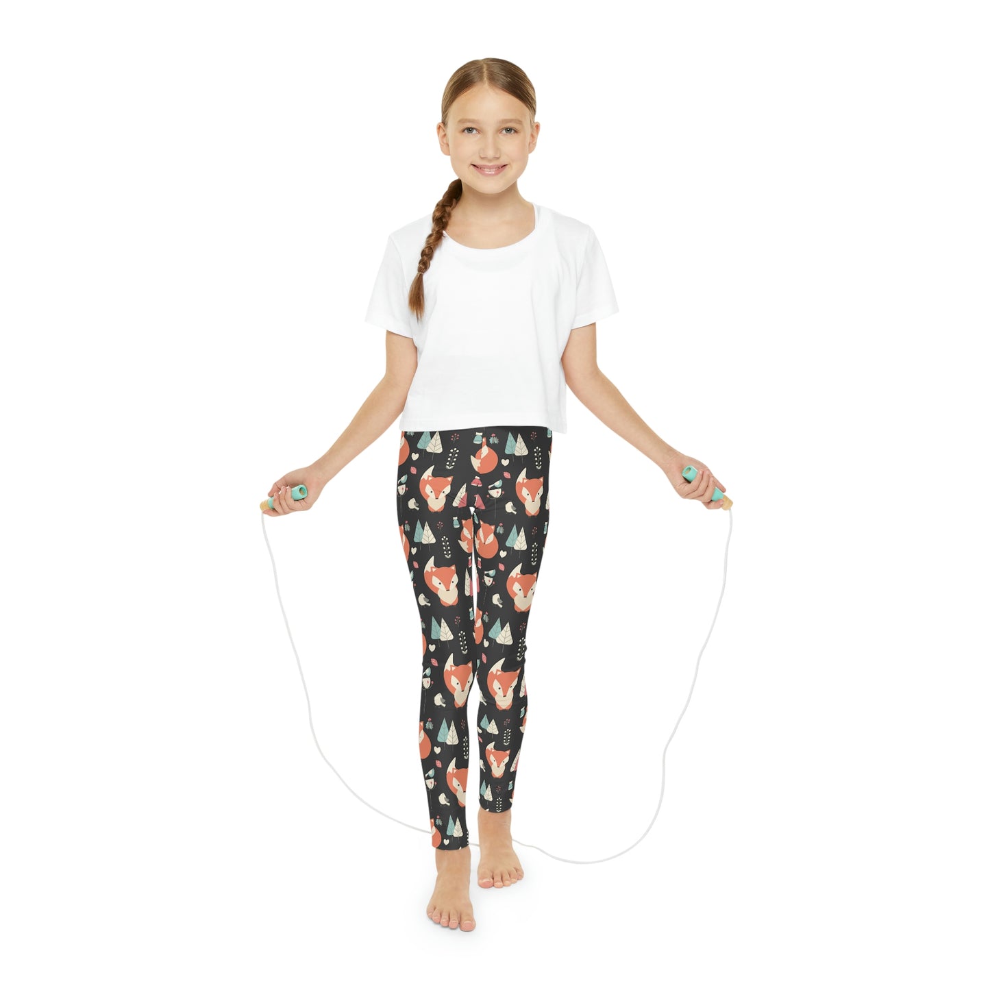 Fox animal kingdom, Safari Youth Leggings, One of a Kind Gift - Unique Workout Activewear tights for kids, Daughter, Niece Christmas Gift