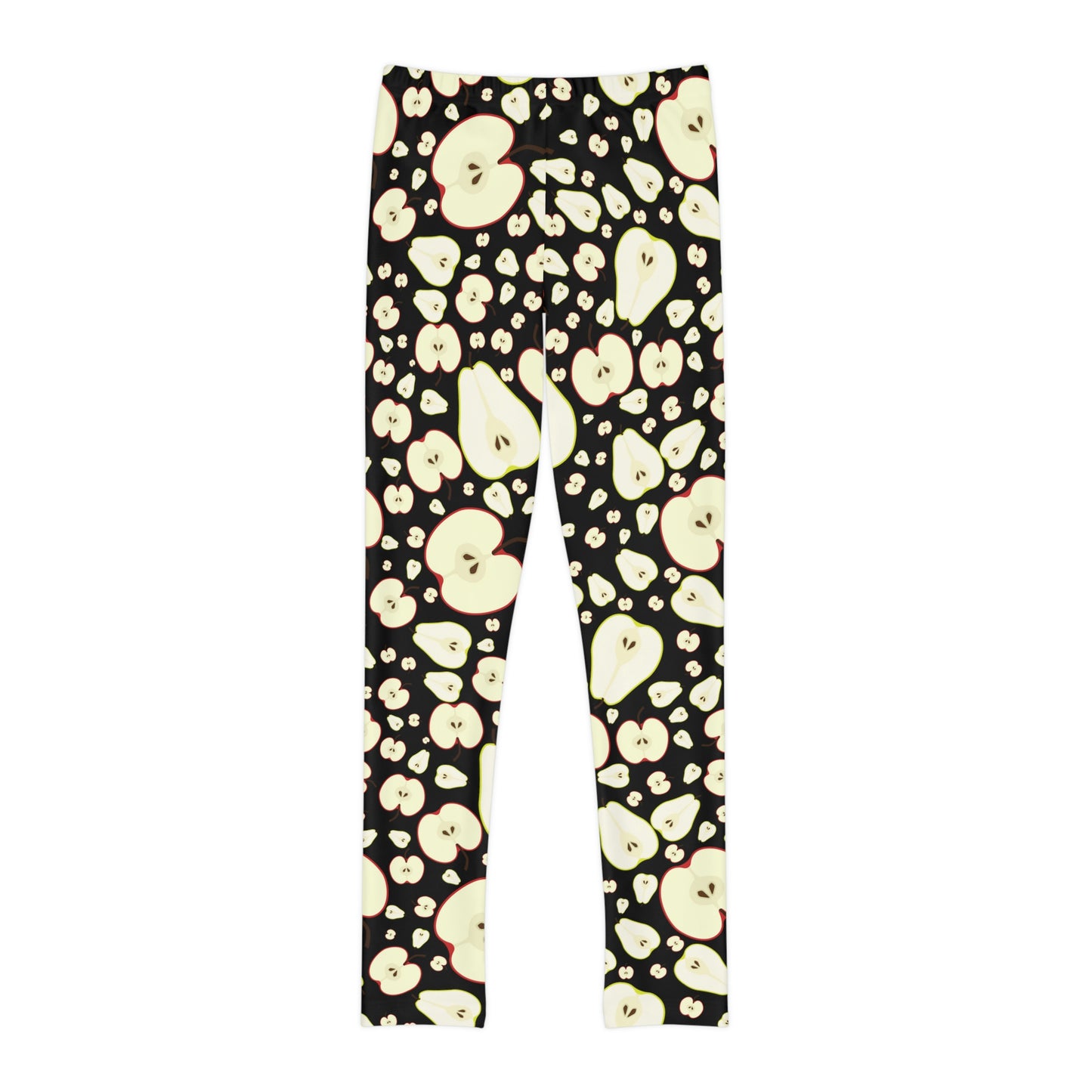 Apples Print Youth Leggings, One of a Kind Gift - Unique Workout Activewear tights for kids Fitness , Daughter, Niece Christmas Gift
