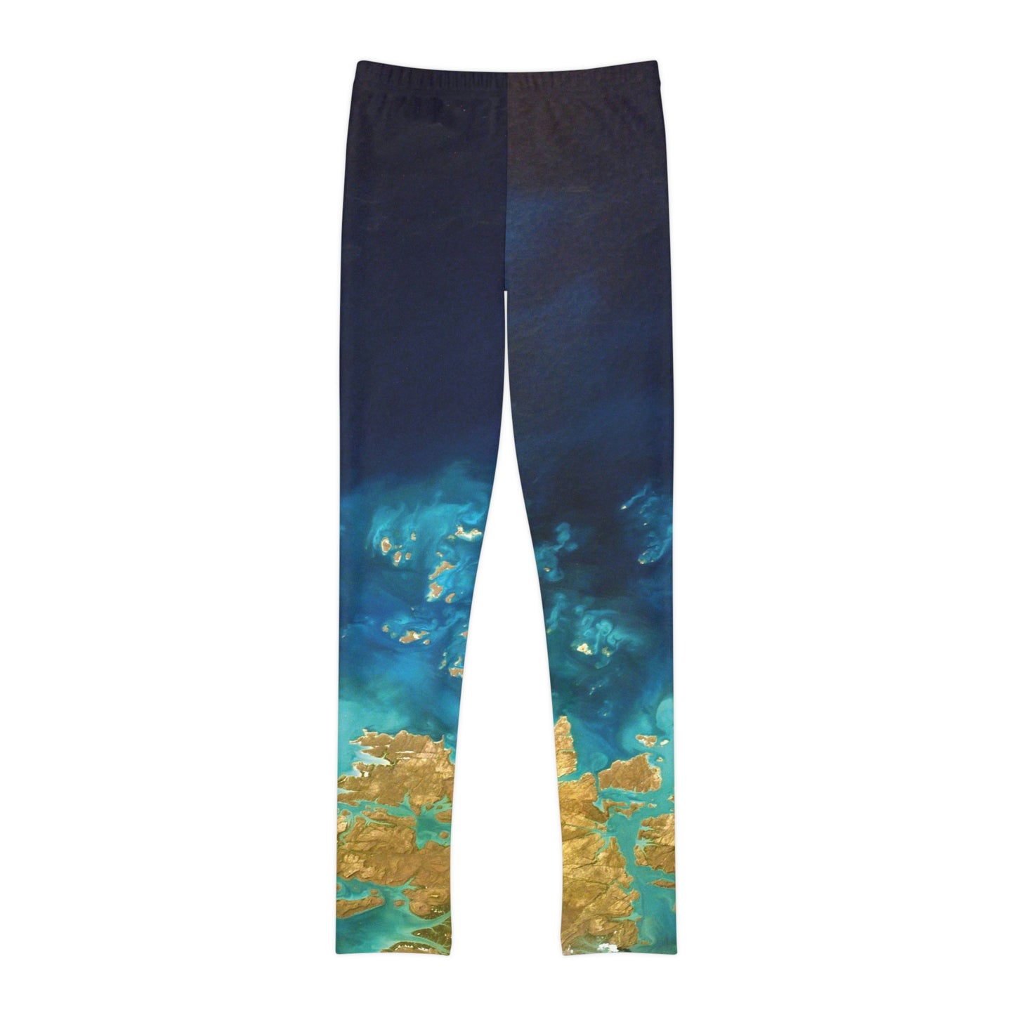 Planet Earth Youth Leggings, One of a Kind Gift - Unique Workout Activewear tights for kids fitness, Daughter, Niece Christmas Gift