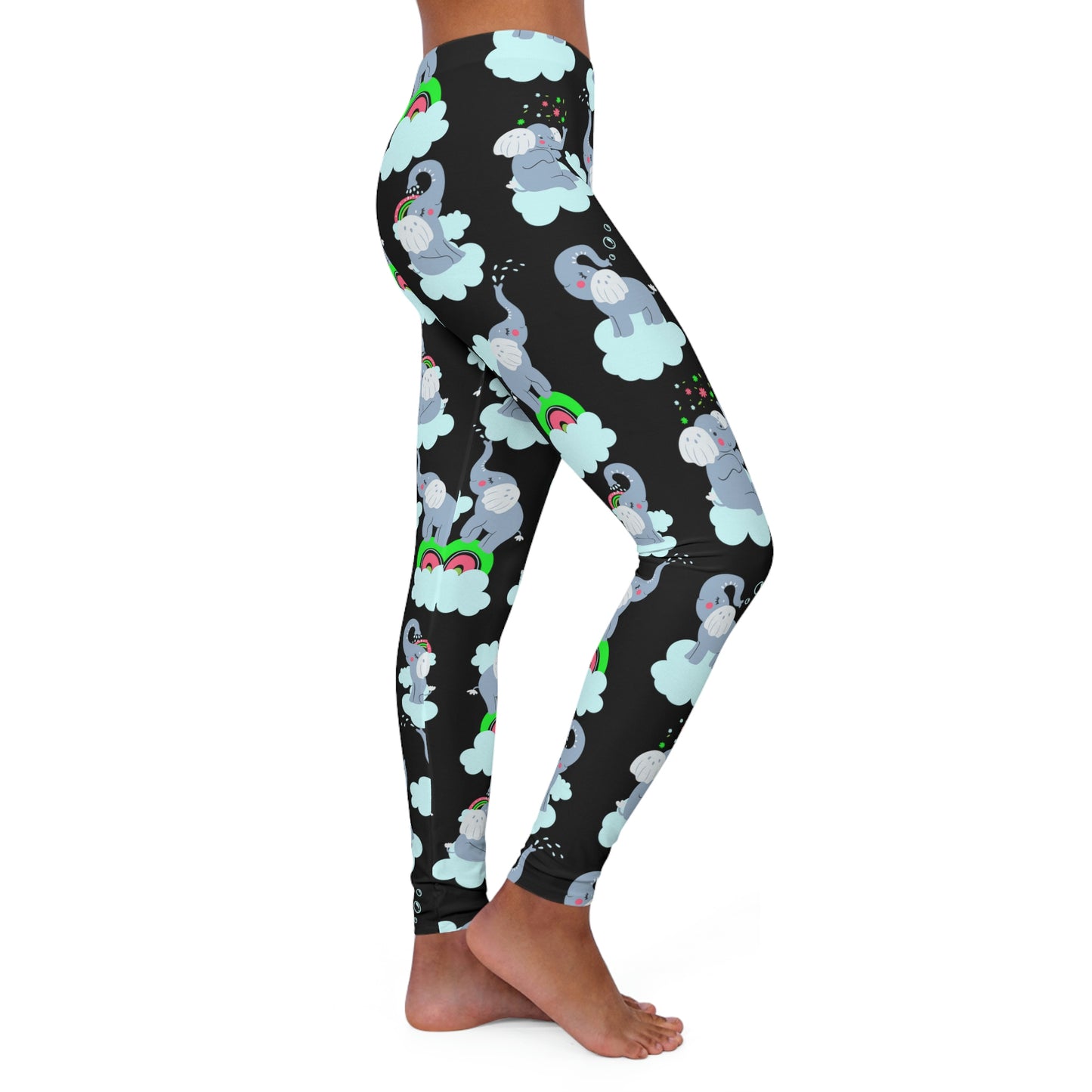 Elephant Safari Animal Kingdom Women Leggings . One of a Kind Workout Activewear tights for Mothers Day, Girlfriend, Gift for Her