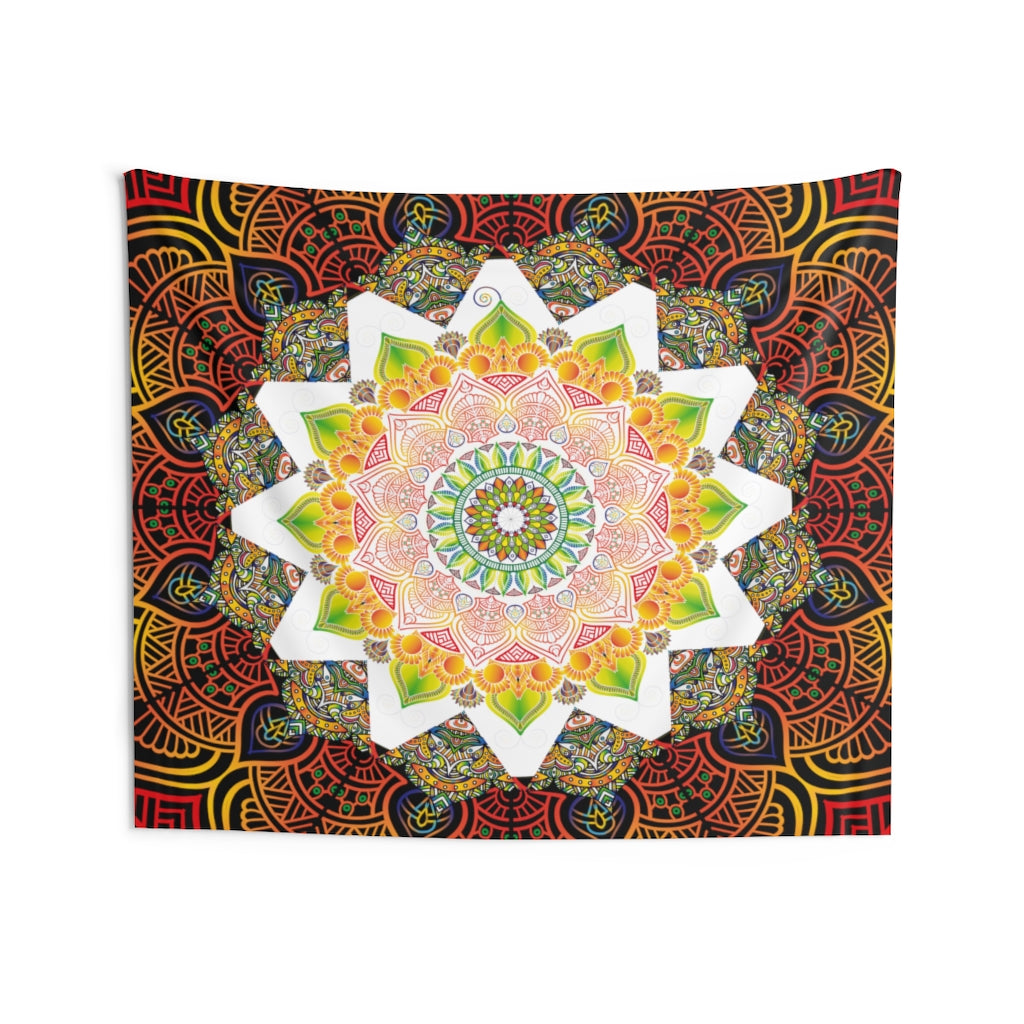 Mandala Tapestry for Contemporary Home Decor . Inspirational Wall Hanging Art for Baby Nursery, Dorm room, Coastal Home . Housewarming Gift