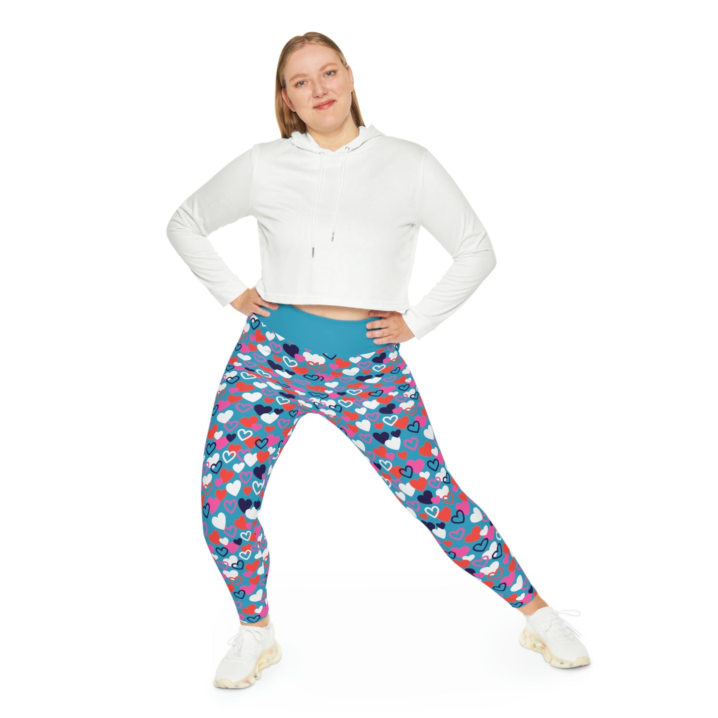 Plus Size Valentines Day Plus Size Leggings One of a Kind Gift - Unique Workout Activewear tights for kids Fitness , Daughter, Niece Christmas Gift