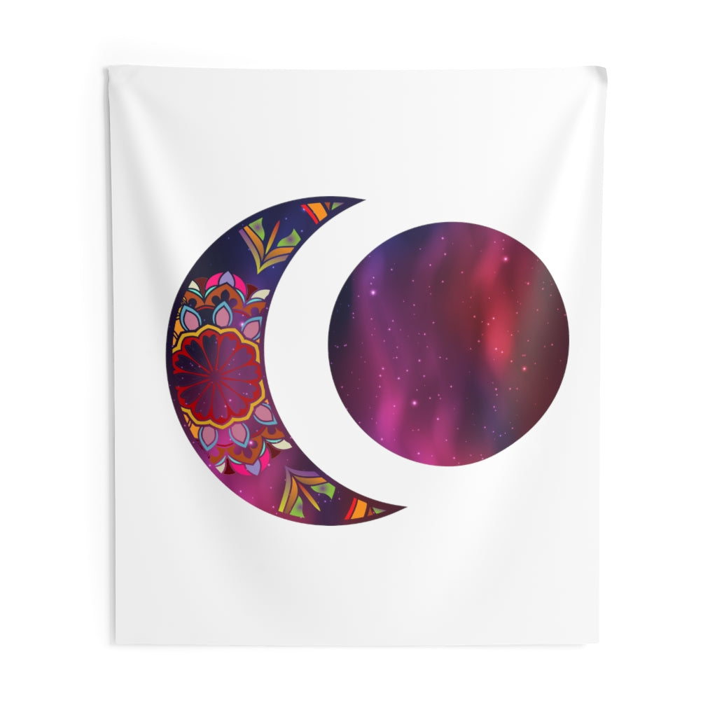 Moon Phase Tapestry Contemporary Home Decor . Galaxy Wall Hanging Art for Baby Nursery, Dorm room, Coastal Home . Housewarming Gift