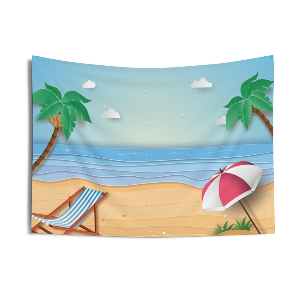 Beach Tapestry for Contemporary Home Decor . Inspirational Wall Hanging Art for Baby Nursery, Dorm room, Coastal Home . Housewarming Gift