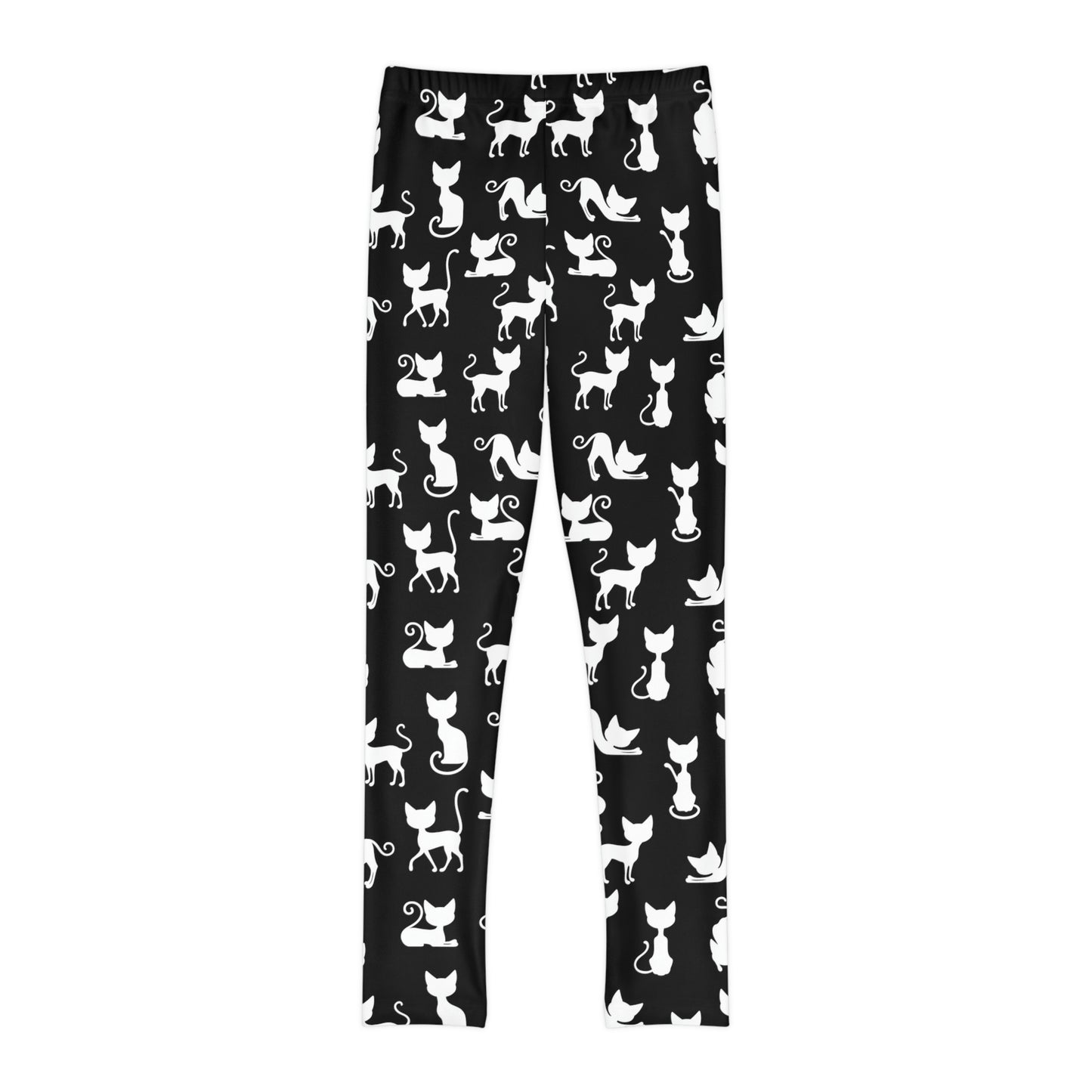 Cat Youth Leggings, One of a Kind Gift - Unique Workout Activewear tights for kids Fitness , Daughter, Niece Christmas Gift