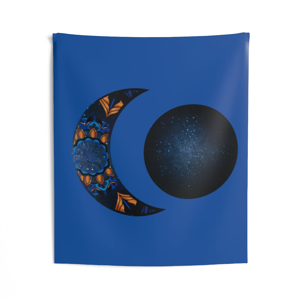 Crescent moon Phase Tapestry for Contemporary Home Decor, Wall Hanging Art for Baby Nursery, Dorm room, Coastal Home . Housewarming Gift