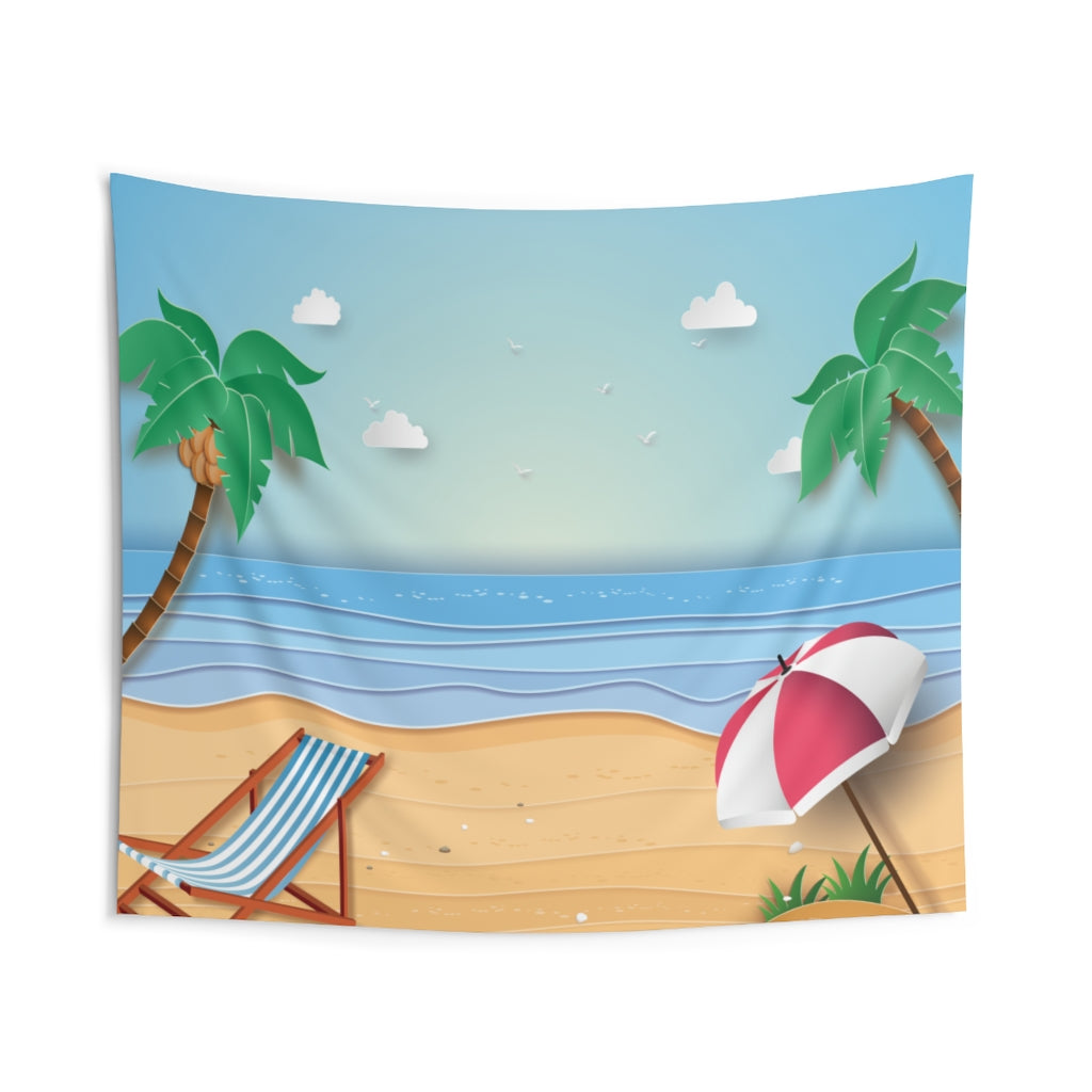 Beach Tapestry for Contemporary Home Decor . Inspirational Wall Hanging Art for Baby Nursery, Dorm room, Coastal Home . Housewarming Gift