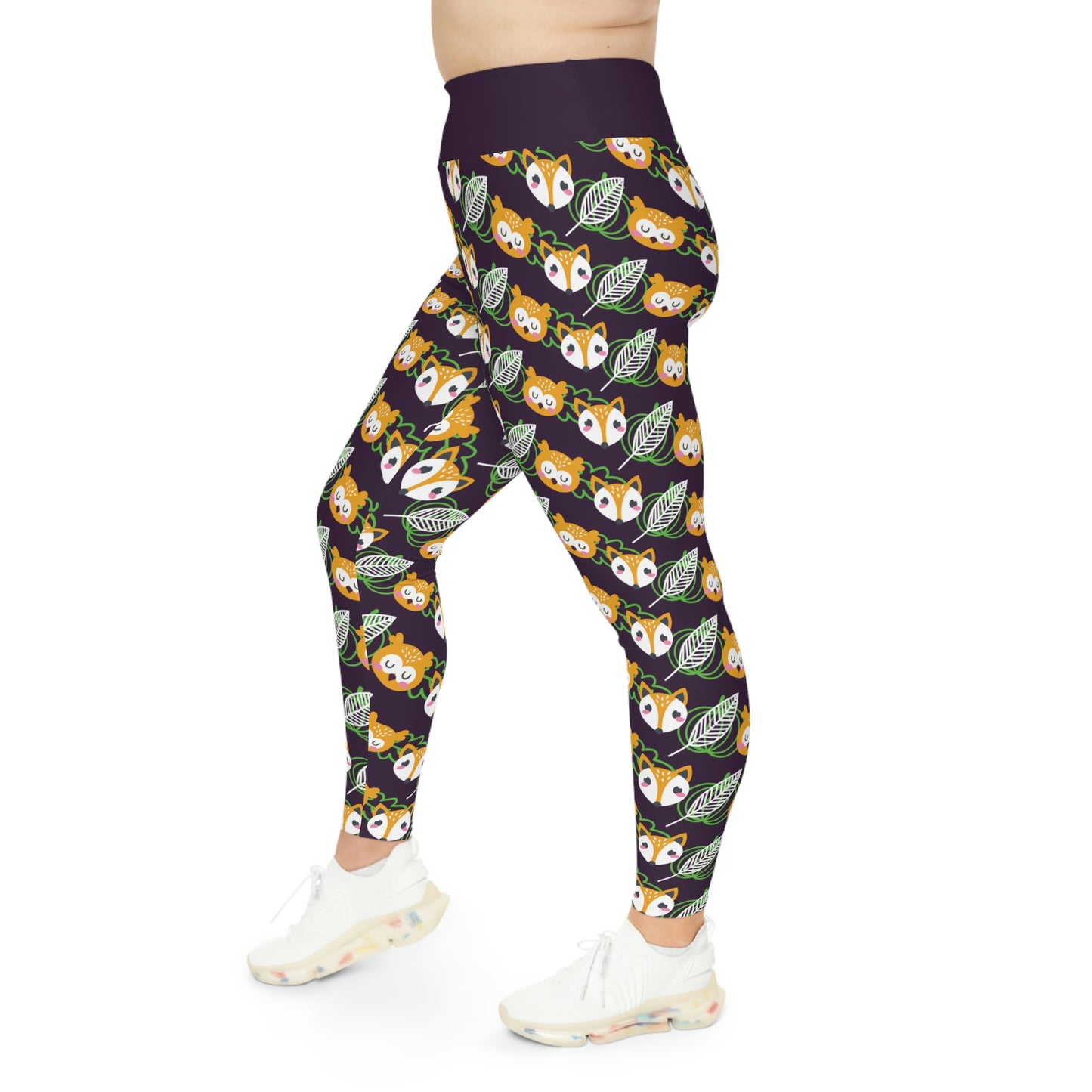 Fox animal kingdom, Safari Plus Size Leggings One of a Kind Gift - Unique Workout Activewear tights for Mom fitness, Mothers Day, Girlfriend Christmas Gift