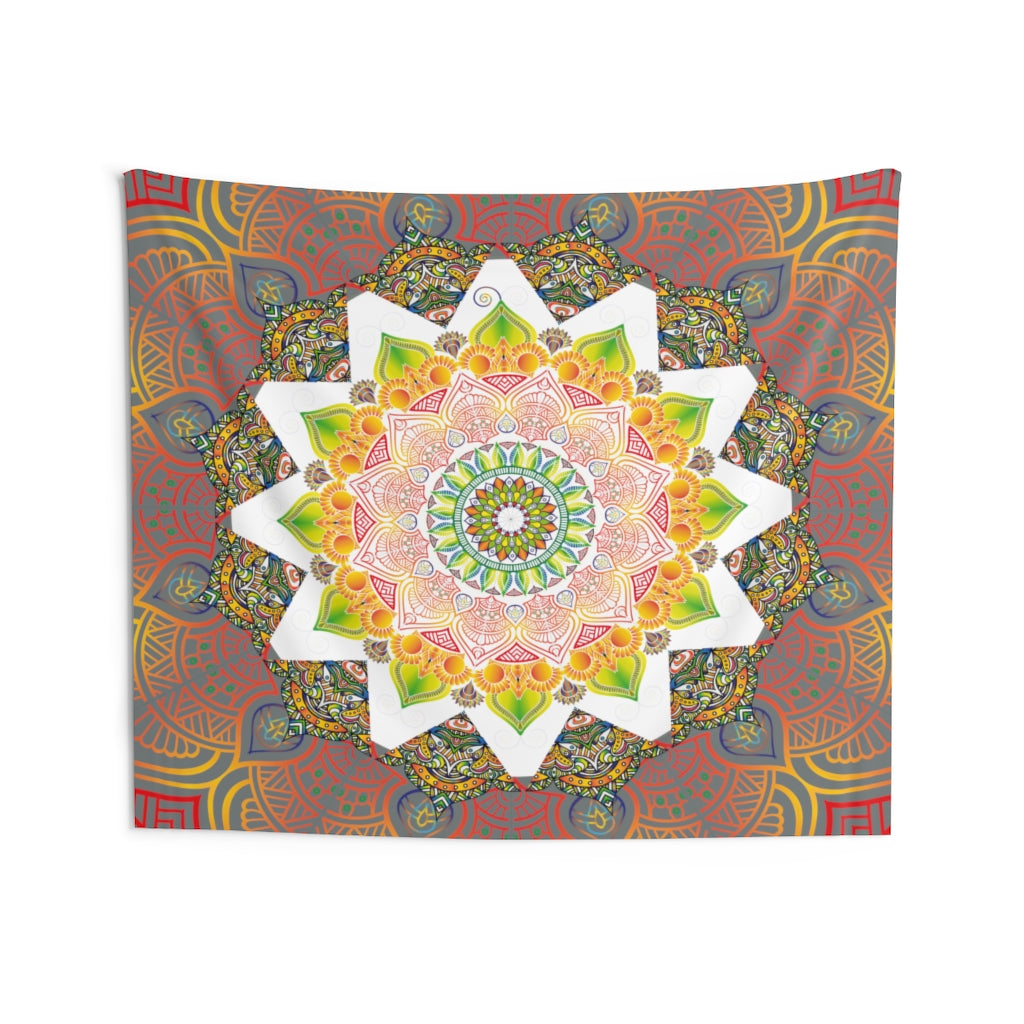 Mandala Tapestry for Contemporary Home Decor . Inspirational Wall Hanging Art for Baby Nursery, Dorm room, Coastal Home . Housewarming Gift