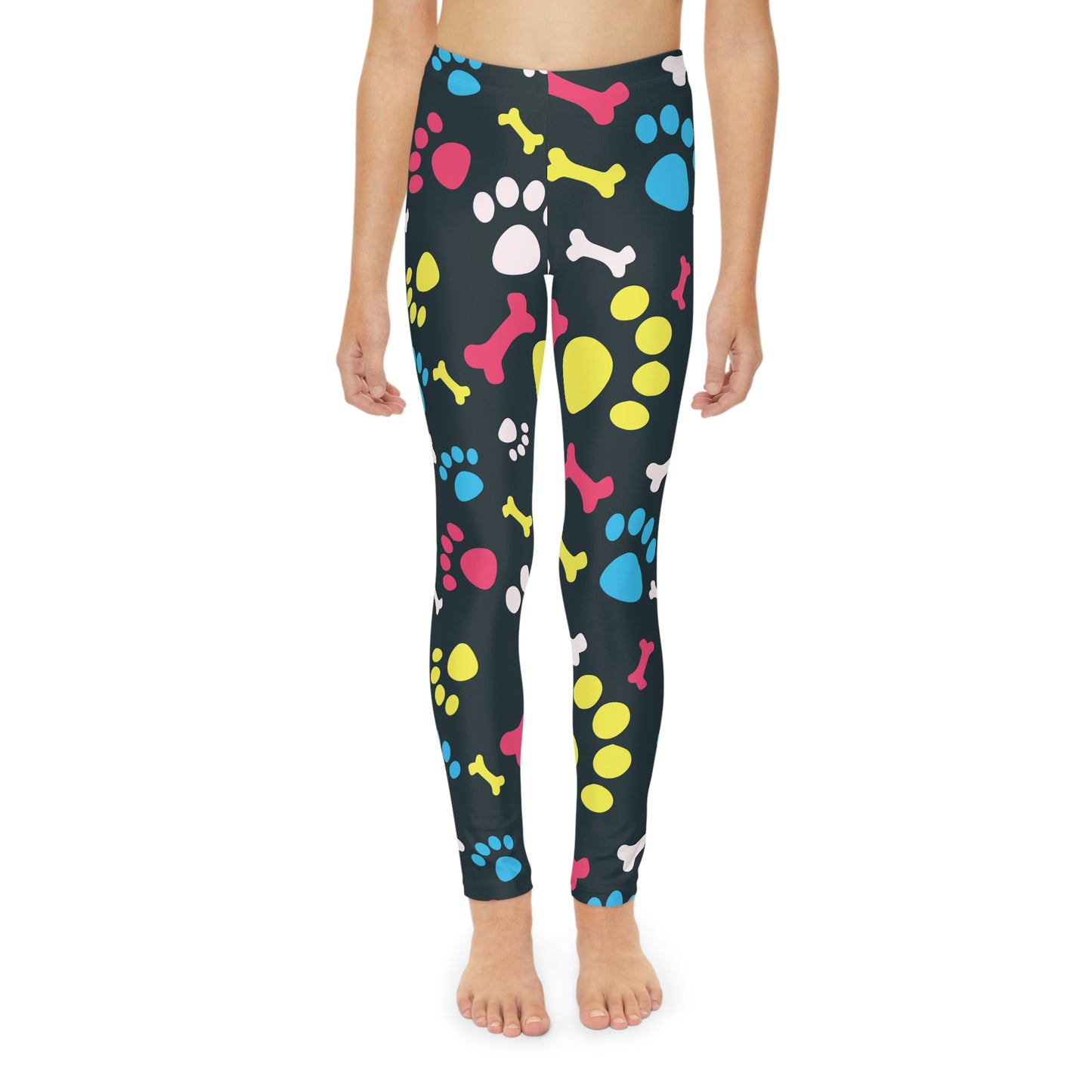 Dog Lovers Youth Leggings, One of a Kind Gift - Unique Workout Activewear tights for kids fitness, Daughter, Niece Christmas Gift