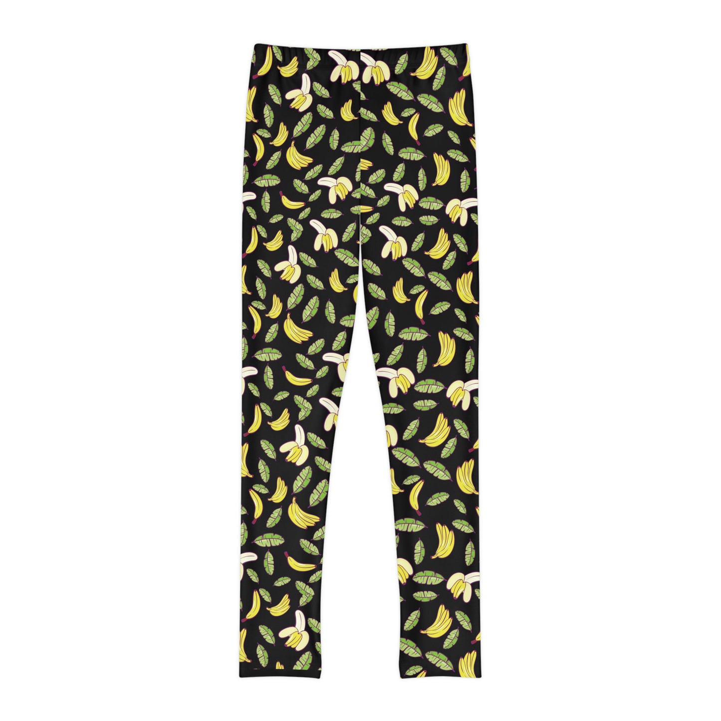 Bananas Print Youth Leggings, One of a Kind Gift - Unique Workout Activewear tights for kids Fitness , Daughter, Niece Christmas Gift