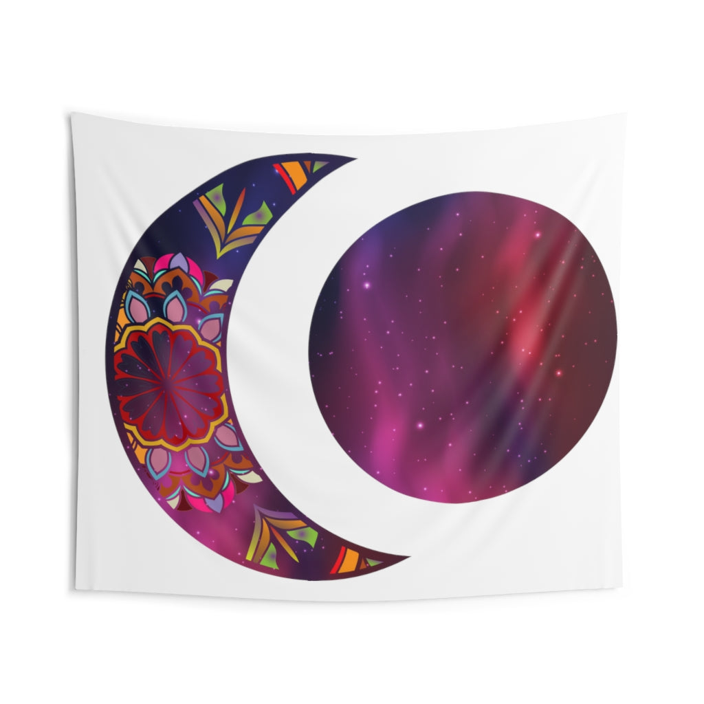 Moon Phase Tapestry Contemporary Home Decor . Galaxy Wall Hanging Art for Baby Nursery, Dorm room, Coastal Home . Housewarming Gift