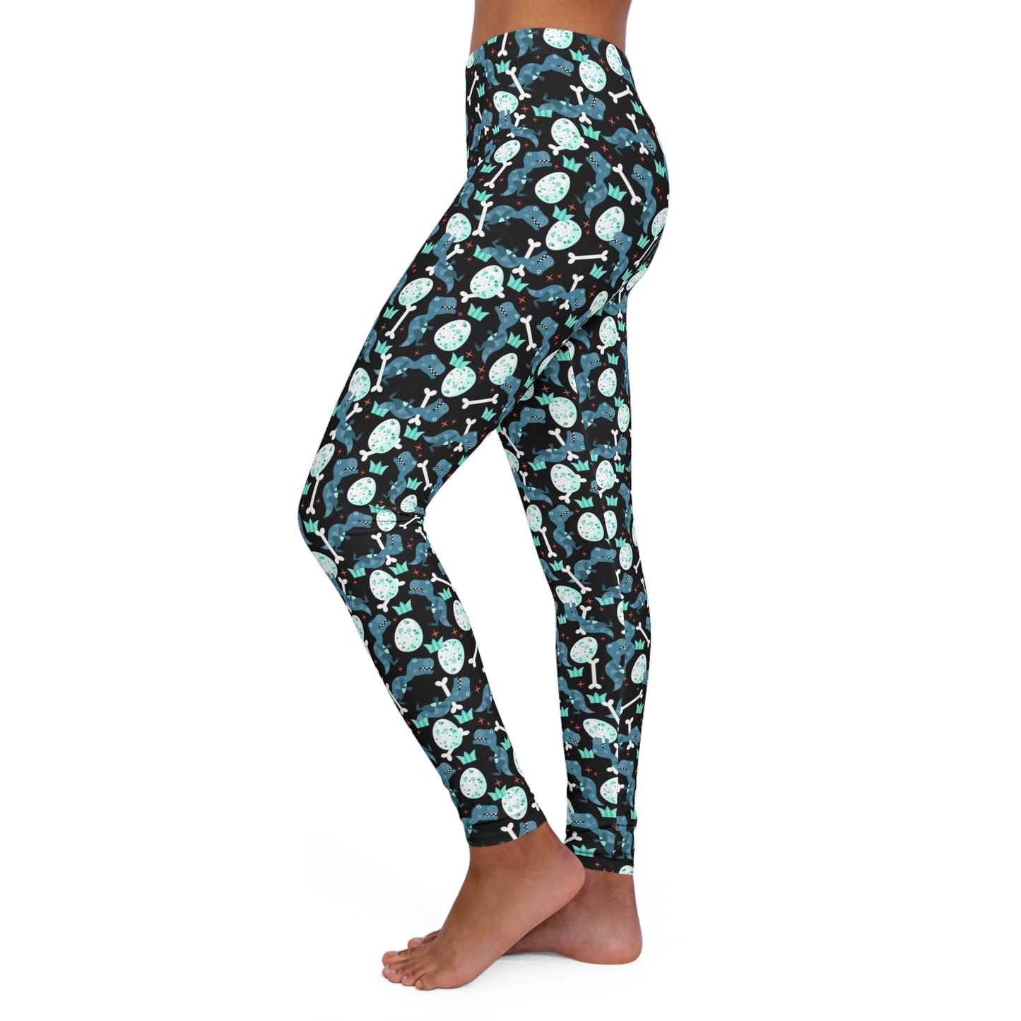 Women Dinosaur Trex Jurassic Park Leggings, One of a Kind Gift - Unique Workout Activewear tights for Wife, Best Friend . Mothers Day or Christmas Gift
