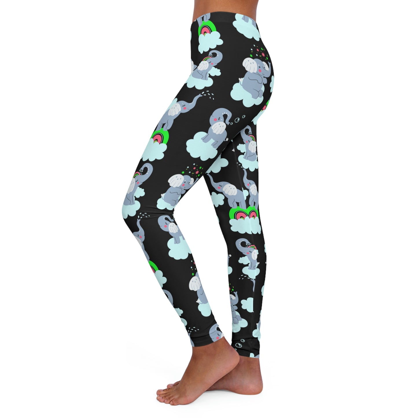 Elephant Safari Animal Kingdom Women Leggings . One of a Kind Workout Activewear tights for Mothers Day, Girlfriend, Gift for Her