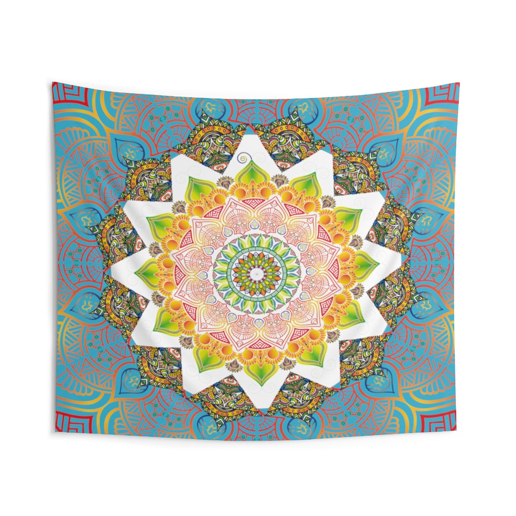 Indian Tapestry for Contemporary Home Decor . Inspirational Wall Hanging Art for Baby Nursery, Dorm room, Coastal Home . Housewarming Gift