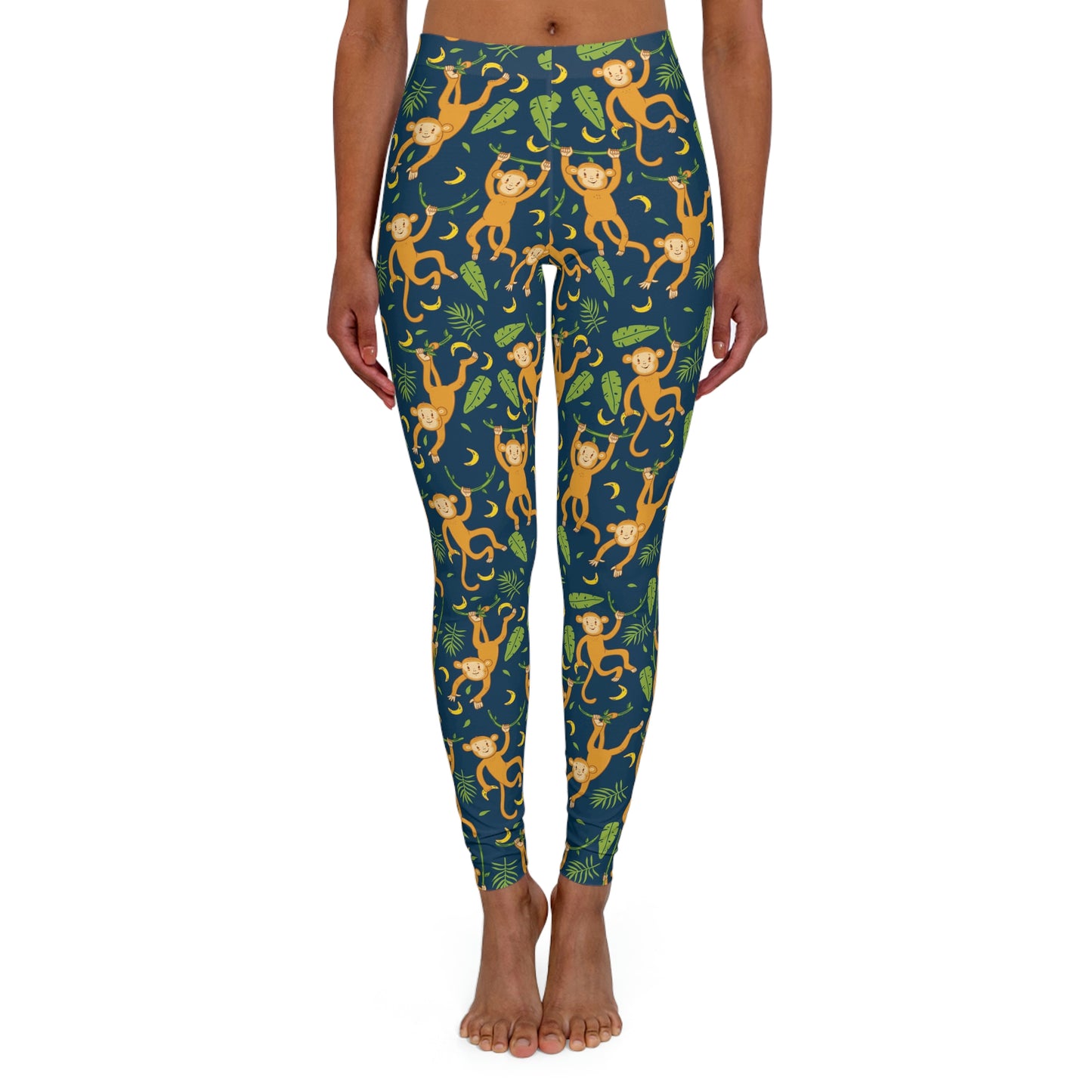 Monkey Safari Animal Kingdom Women Leggings . One of a Kind Workout Activewear tights for Mothers Day, Girlfriend, Gift for Her
