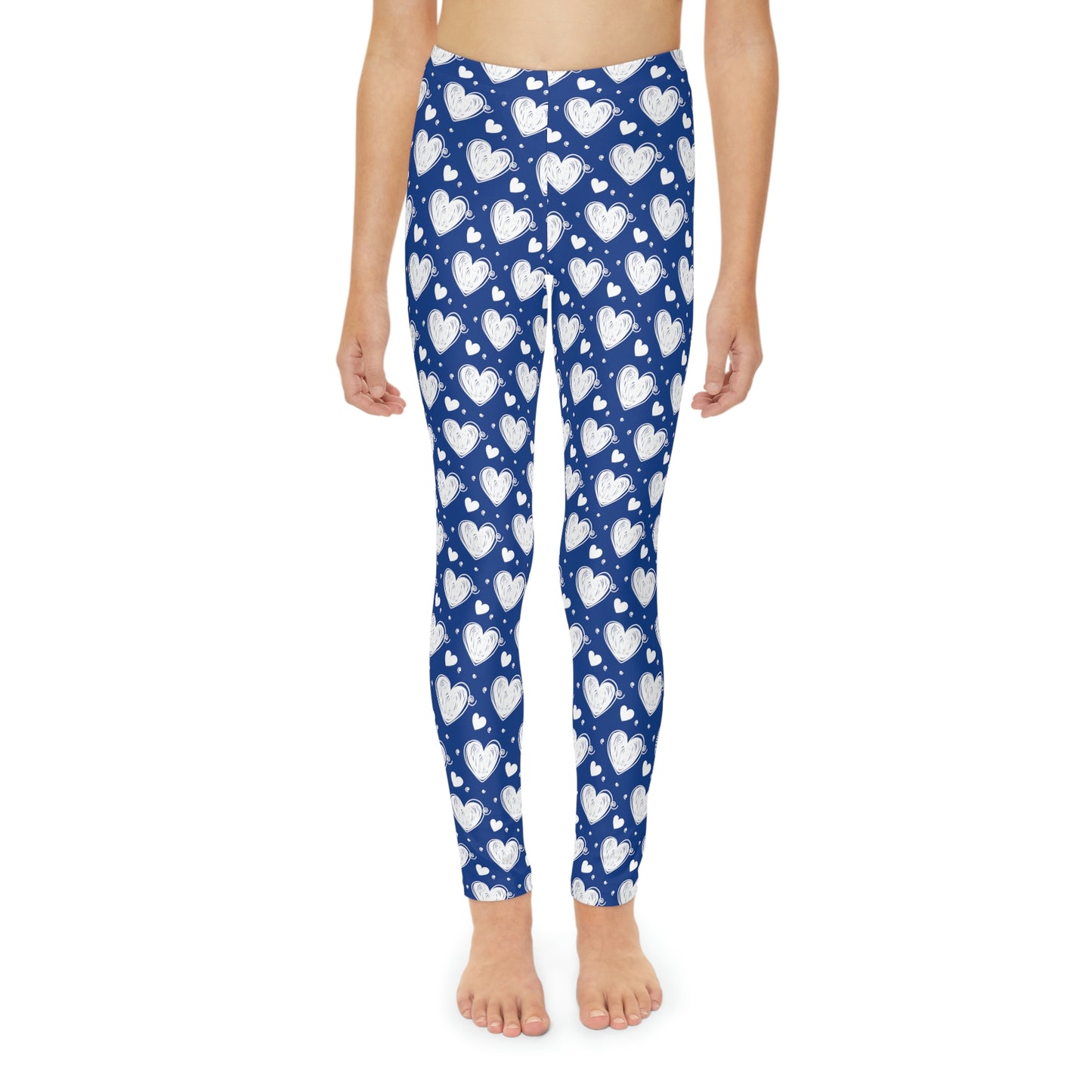 Valentine Youth Leggings, One of a Kind Gift - Unique Workout Activewear tights for kids fitness, Daughter, Niece Christmas Gifts