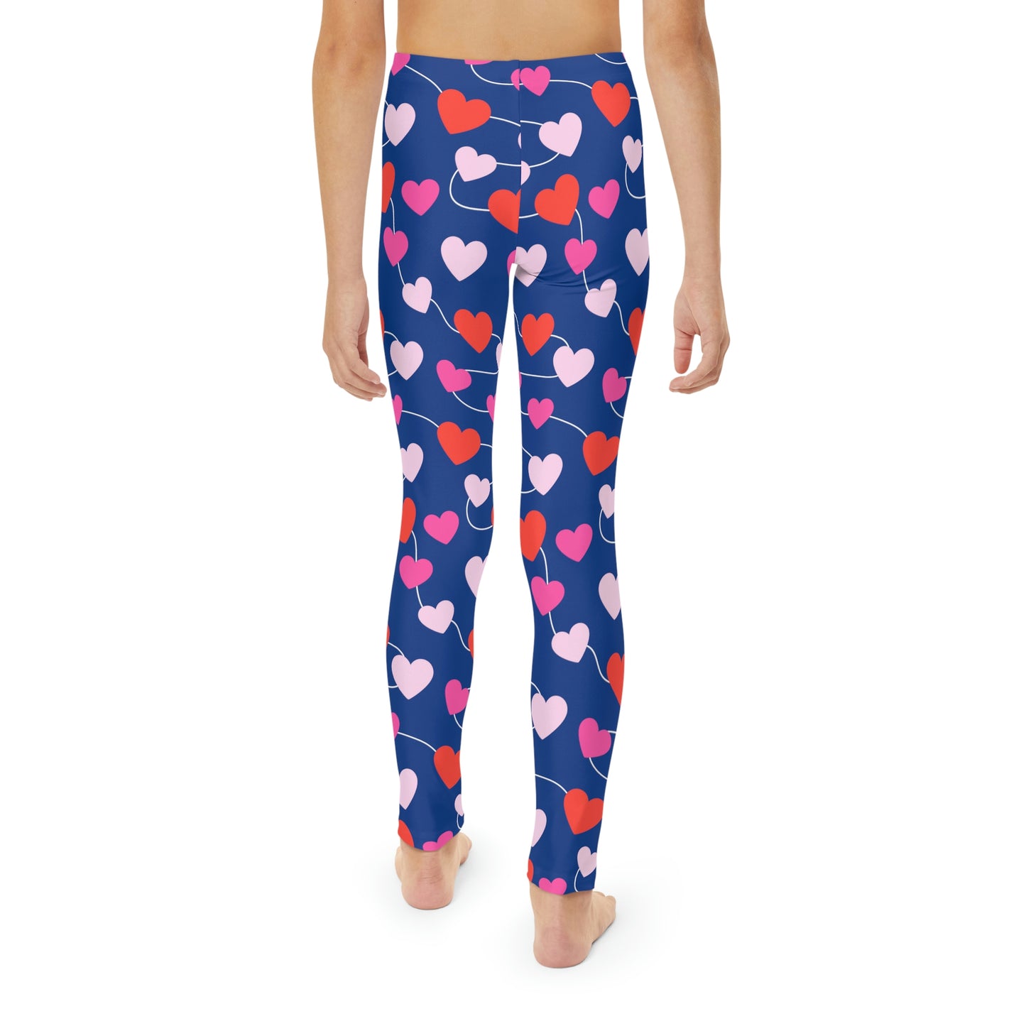 Valentine Youth Leggings, One of a Kind Gift - Unique Workout Activewear tights for kids fitness, Daughter, Niece Christmas Gifts