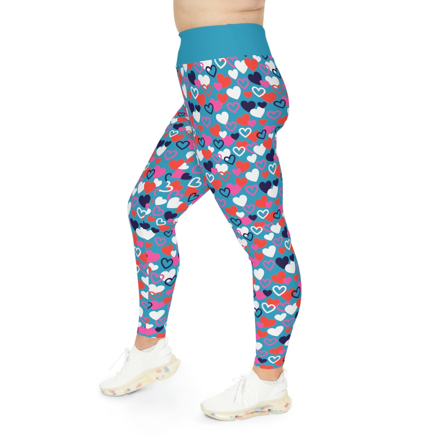 Plus Size Valentines Day Plus Size Leggings One of a Kind Gift - Unique Workout Activewear tights for kids Fitness , Daughter, Niece Christmas Gift