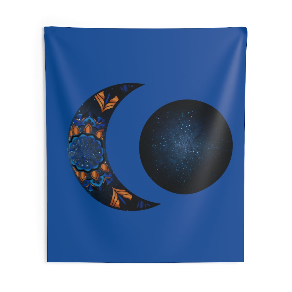 Crescent moon Phase Tapestry for Contemporary Home Decor, Wall Hanging Art for Baby Nursery, Dorm room, Coastal Home . Housewarming Gift
