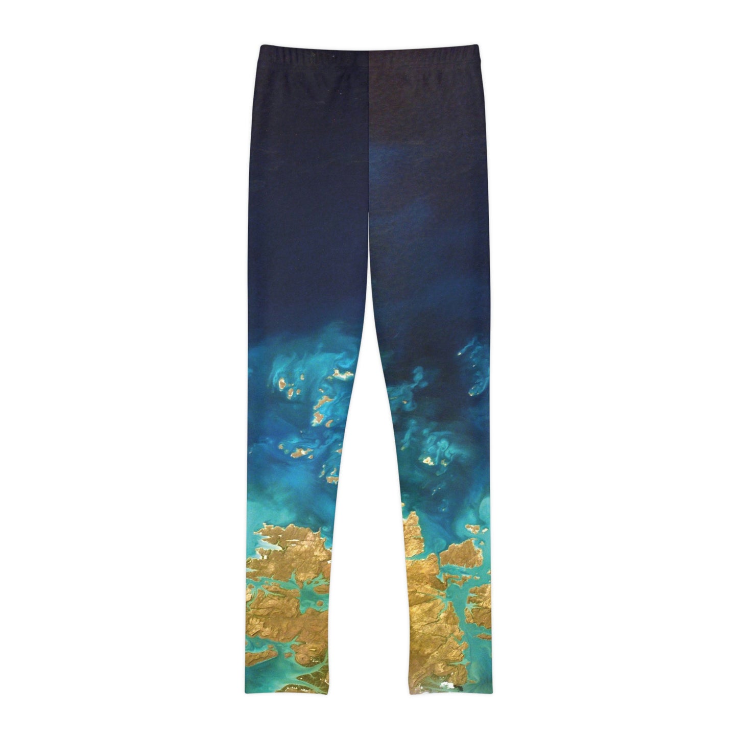 Planet Earth Youth Leggings, One of a Kind Gift - Unique Workout Activewear tights for kids fitness, Daughter, Niece Christmas Gift