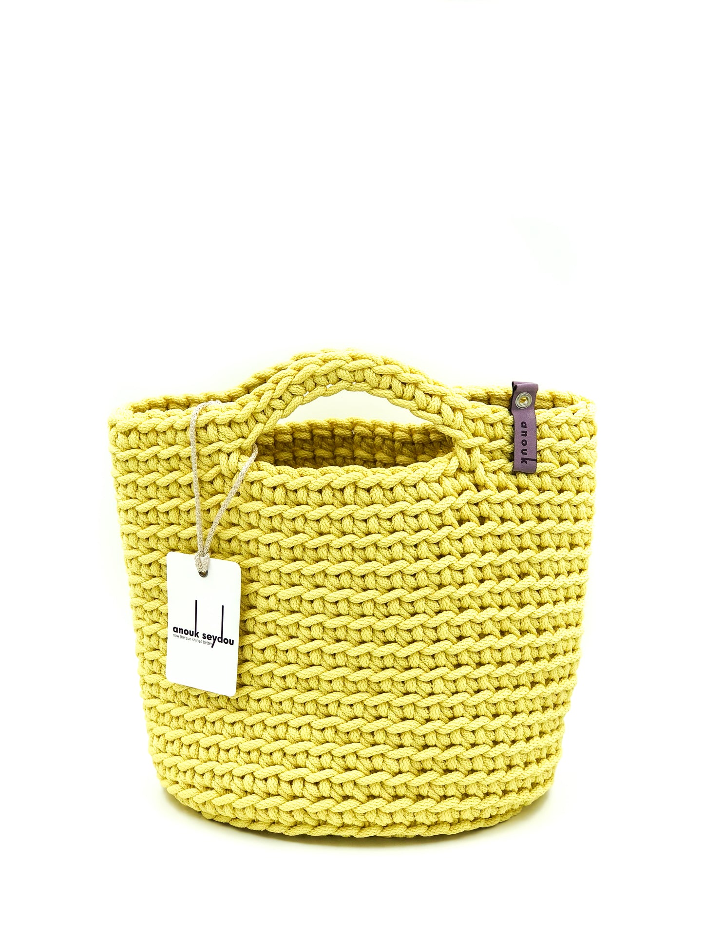 Scandinavian Style Short Handles Handmade Tote Bag