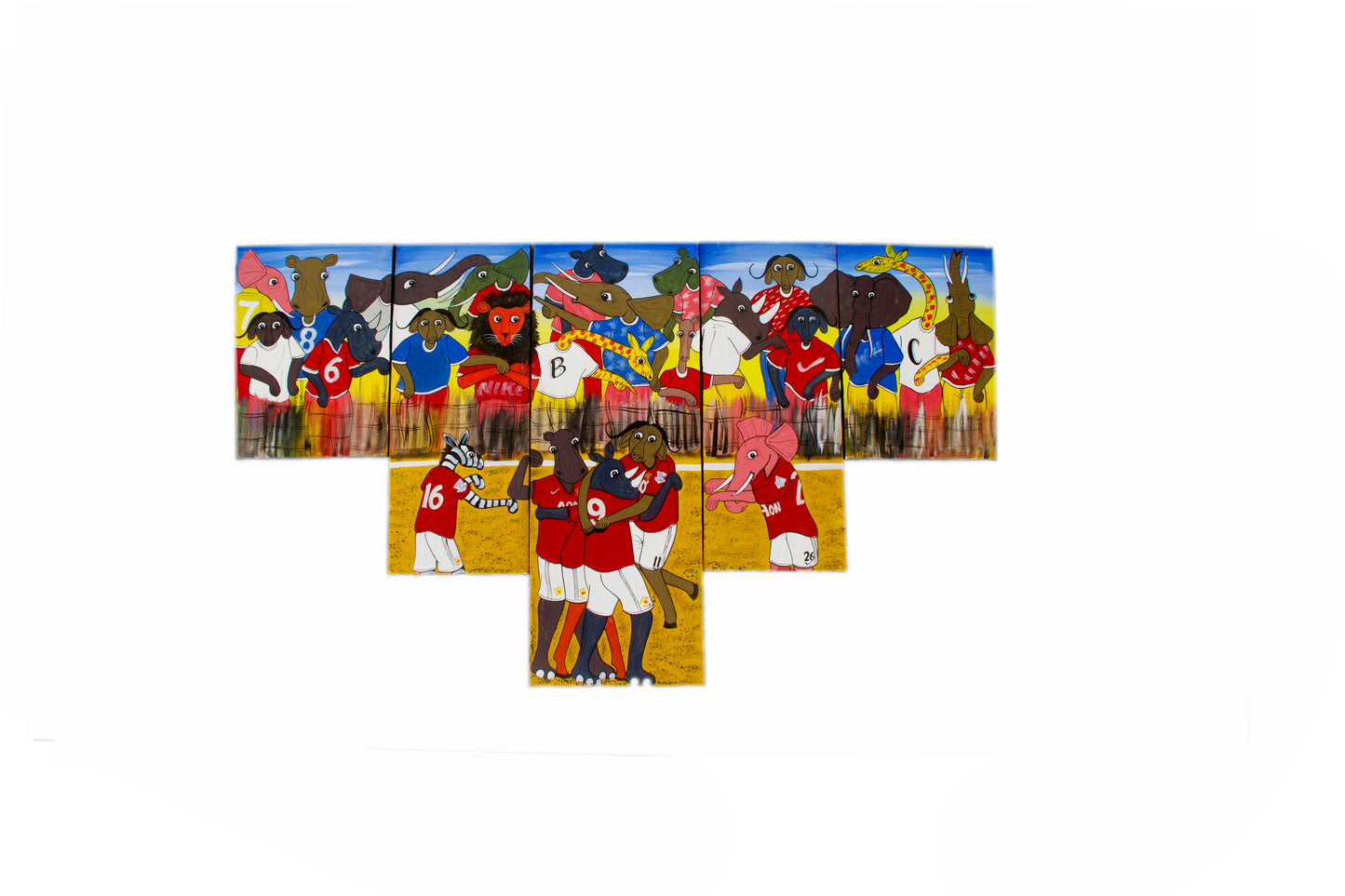 Sport Art painting, Tinga Tinga art, Masai kisu