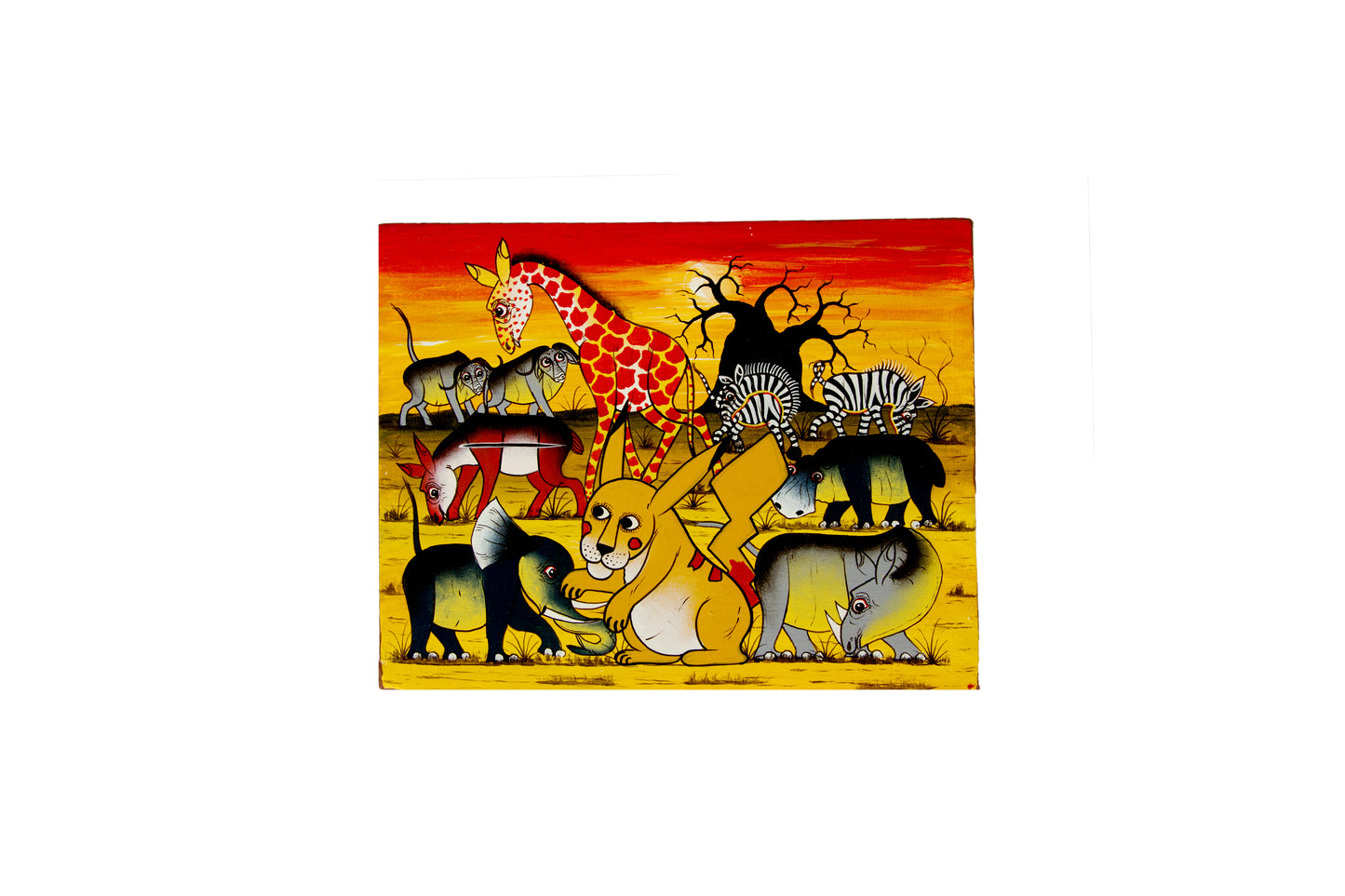 Sport Art painting, Tinga Tinga art, Masai kisu