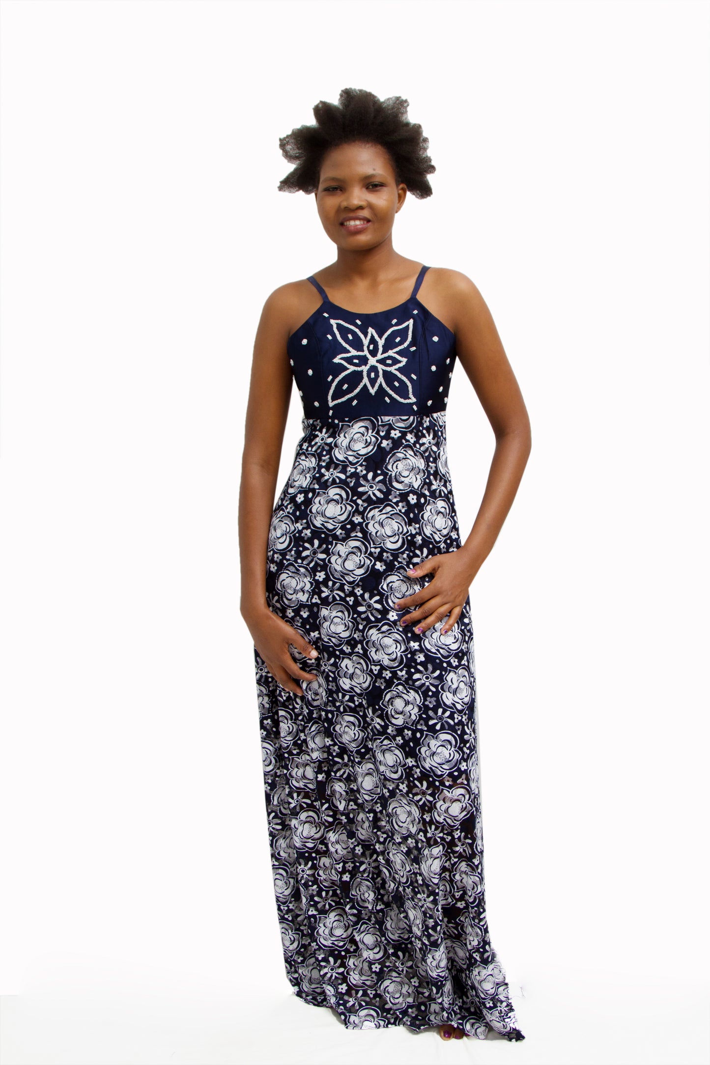 Beaded Maxi Lace Dress