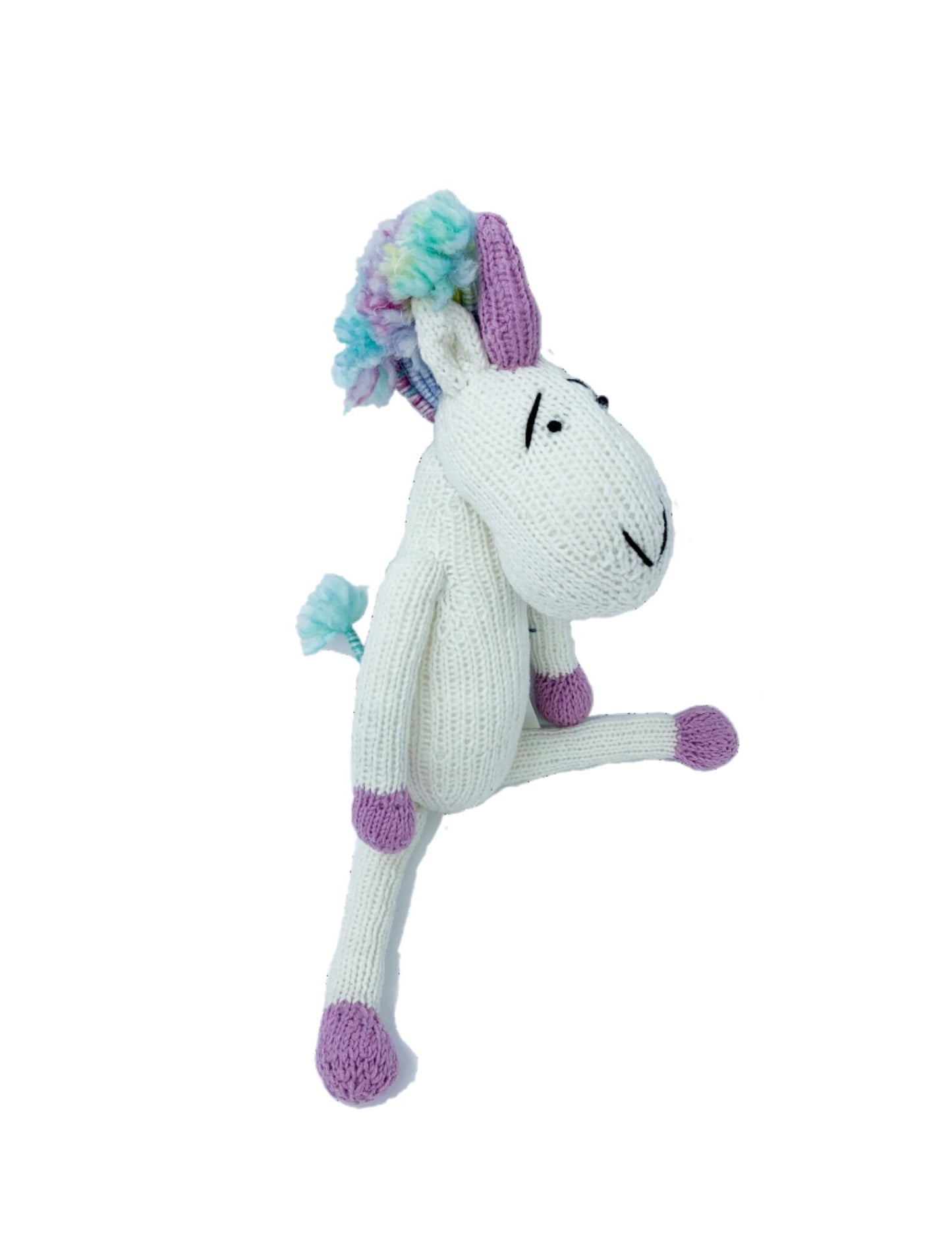 Unicorn Handmade Crochet stuffed Doll for Montessori Play, Nursery Decor, and Baby Shower Gifts . Granddaughter, niece, nephew & grandson