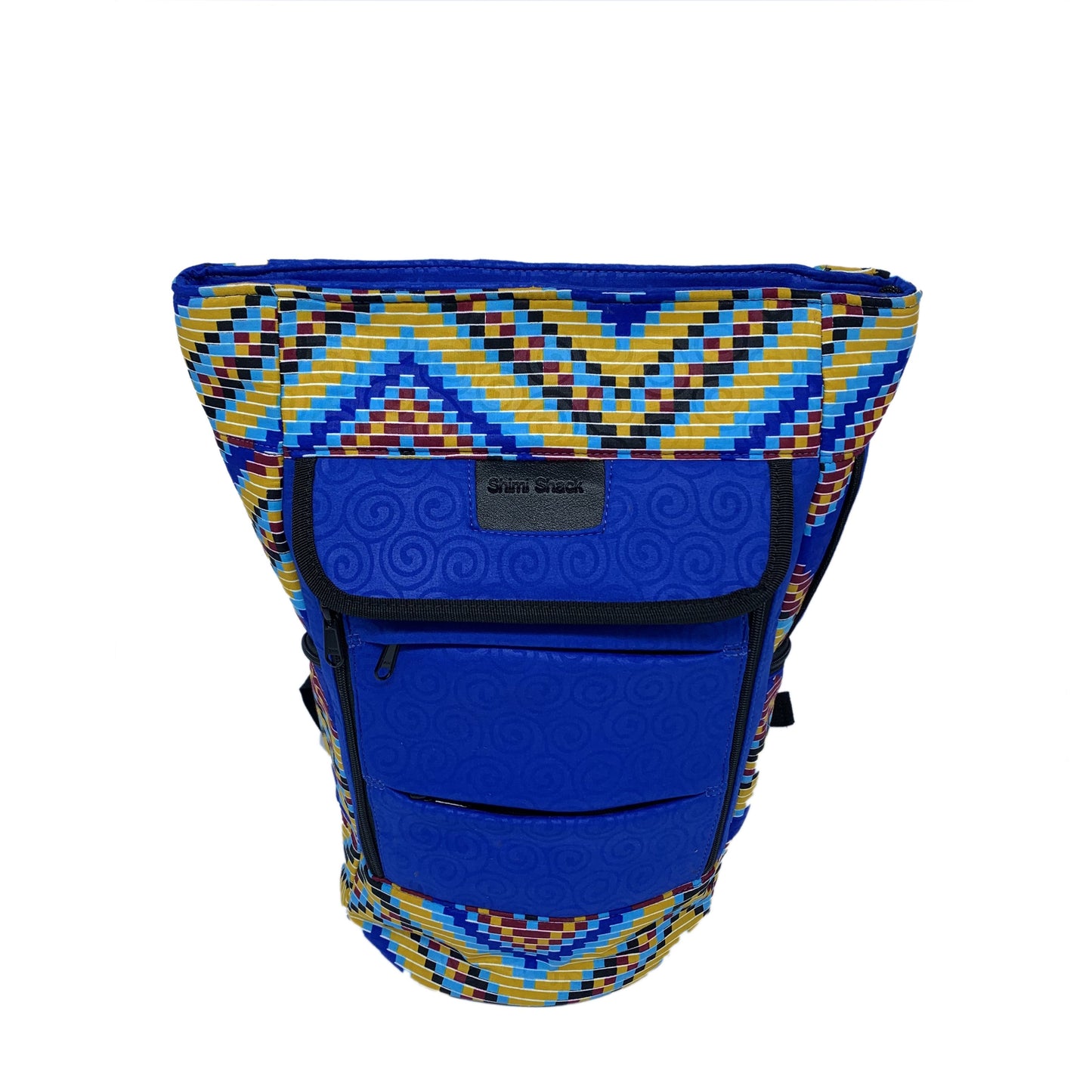 Fathers Backpack with Ankara African Fabric - Weekend Bag for Dad. Boho Tote or Cross Body Duffle Bag for Office, Husband Birthday, Gift for Him