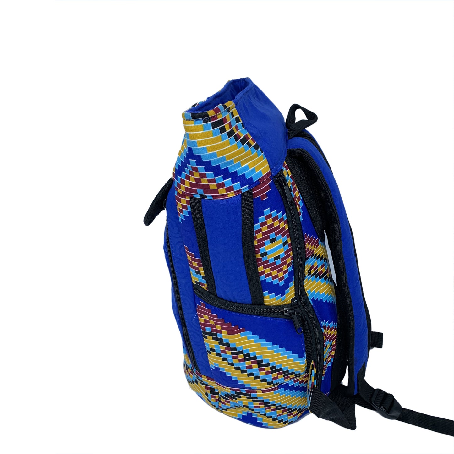 Fathers Backpack with Ankara African Fabric - Weekend Bag for Dad. Boho Tote or Cross Body Duffle Bag for Office, Husband Birthday, Gift for Him