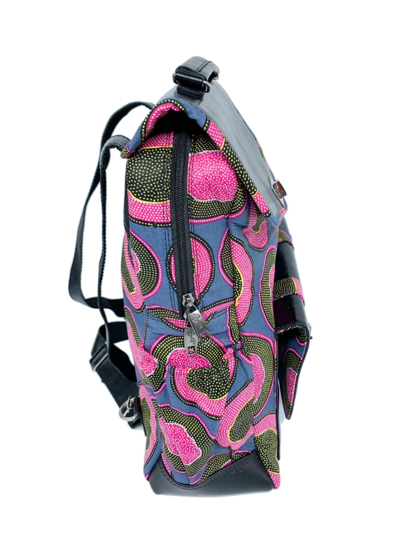 Convertible Backpack with Ankara African Fabric - Weekender Bag for Women . Boho Tote or Cross Body Bag for Mothers Day, Granddaughter Gift