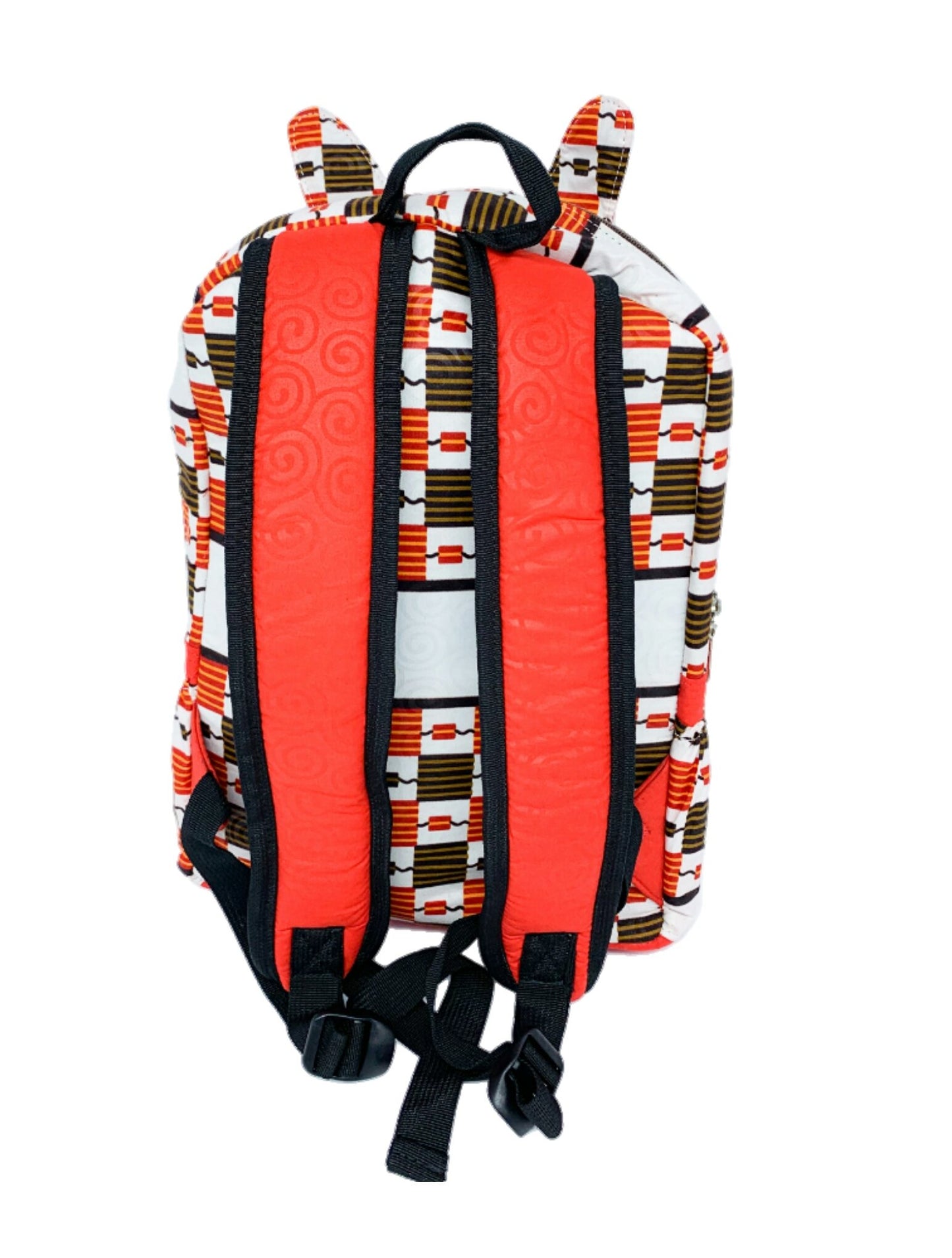 Cat Backpack with Ankara African Fabric - Weekend Bag for Mom. Boho Tote or Cross Body Duffle Bag for Office, Wife Birthday, Gift for Her