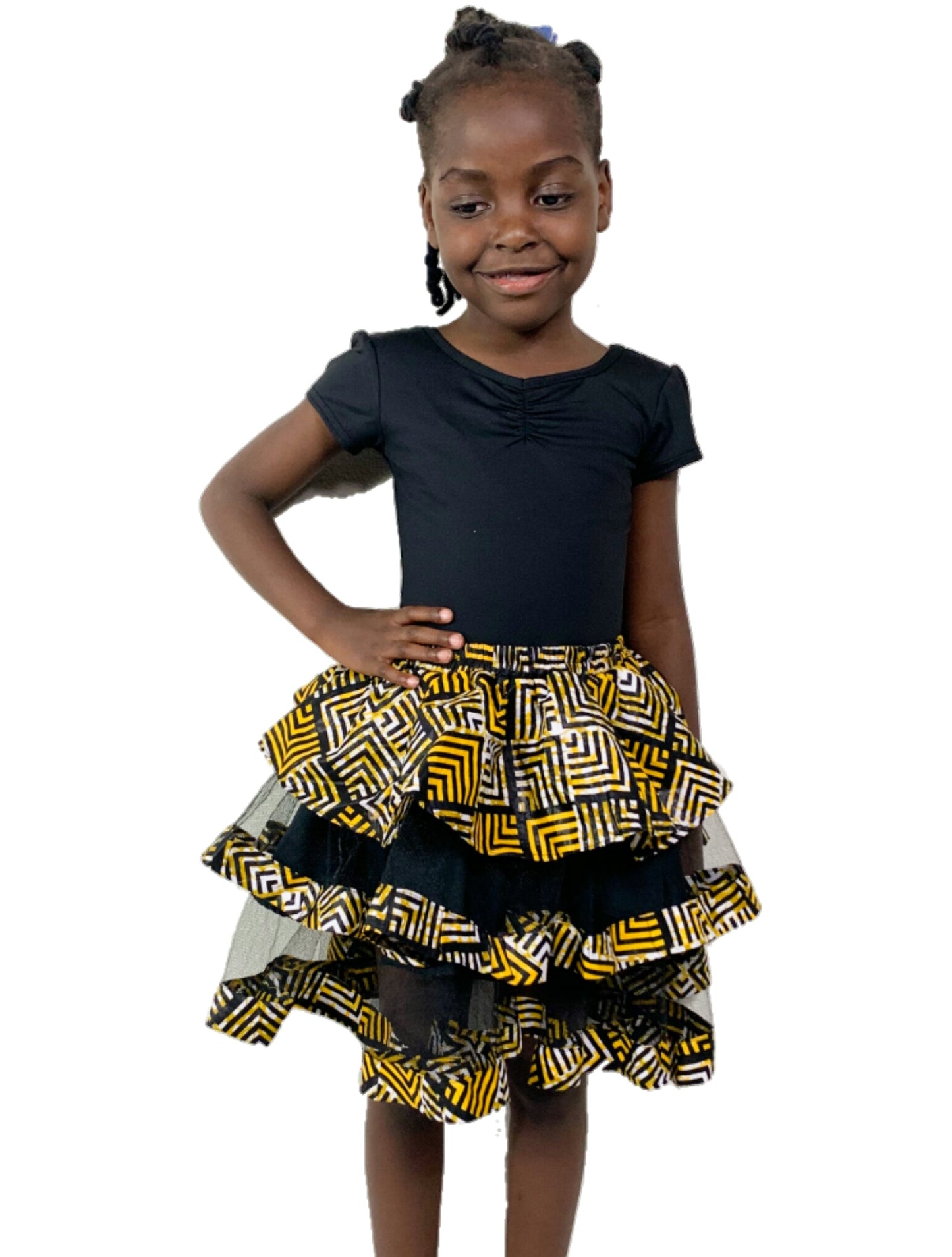 Girls African Wax Skirt