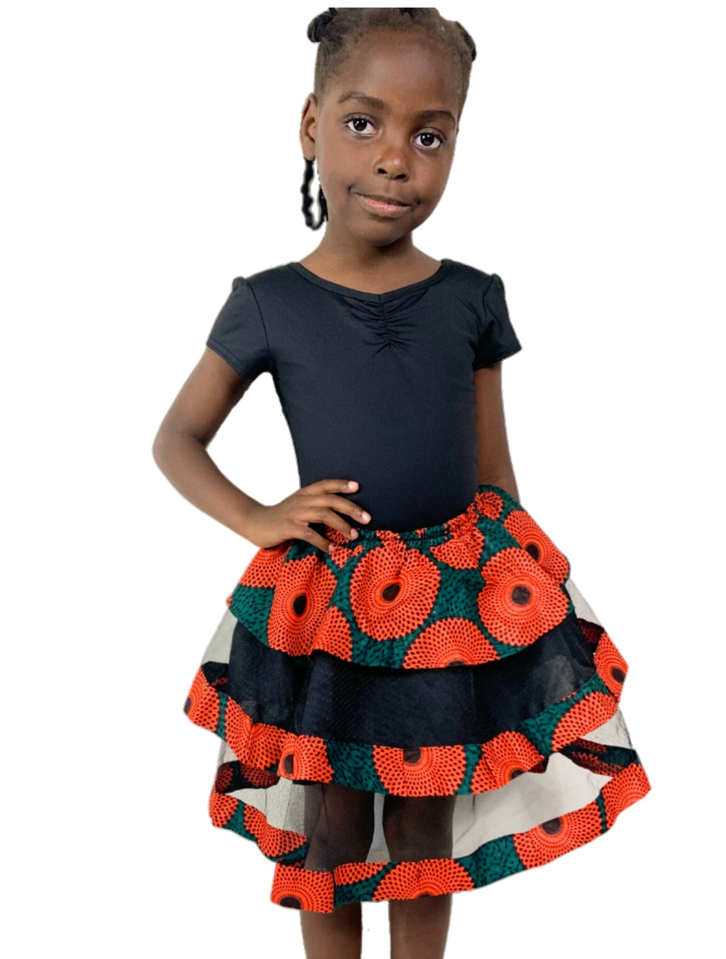 Girls African Wax Skirt