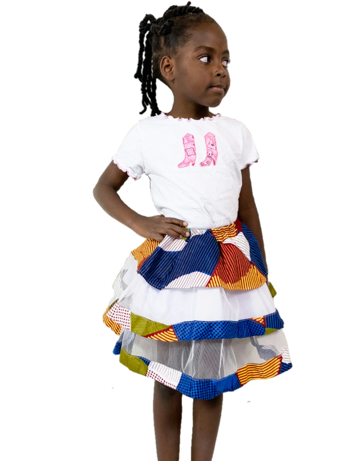 Girls African Wax Skirt