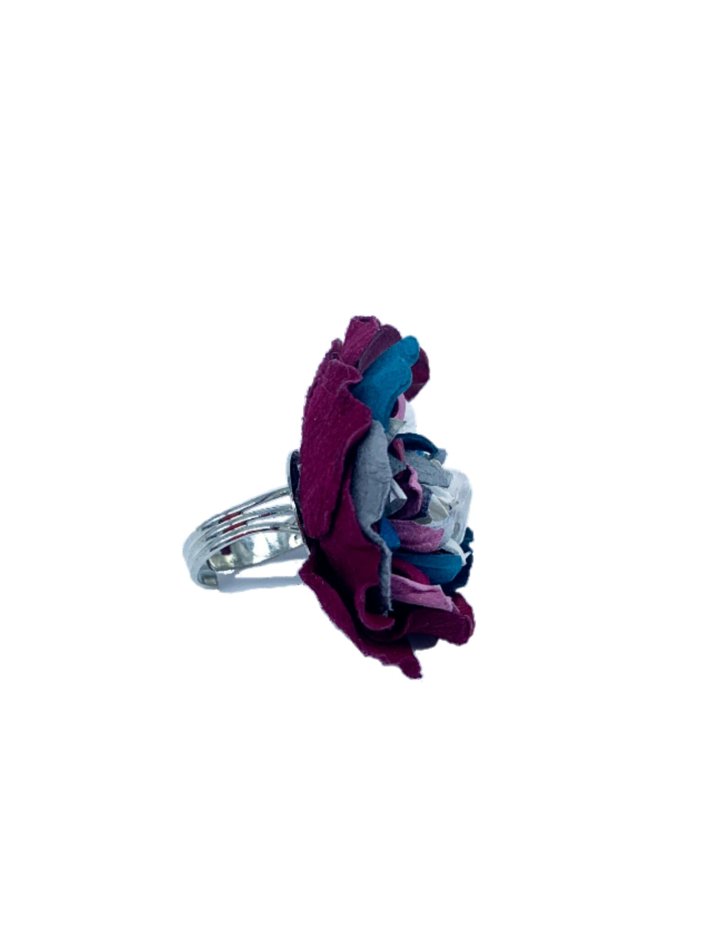 Leather rose ring