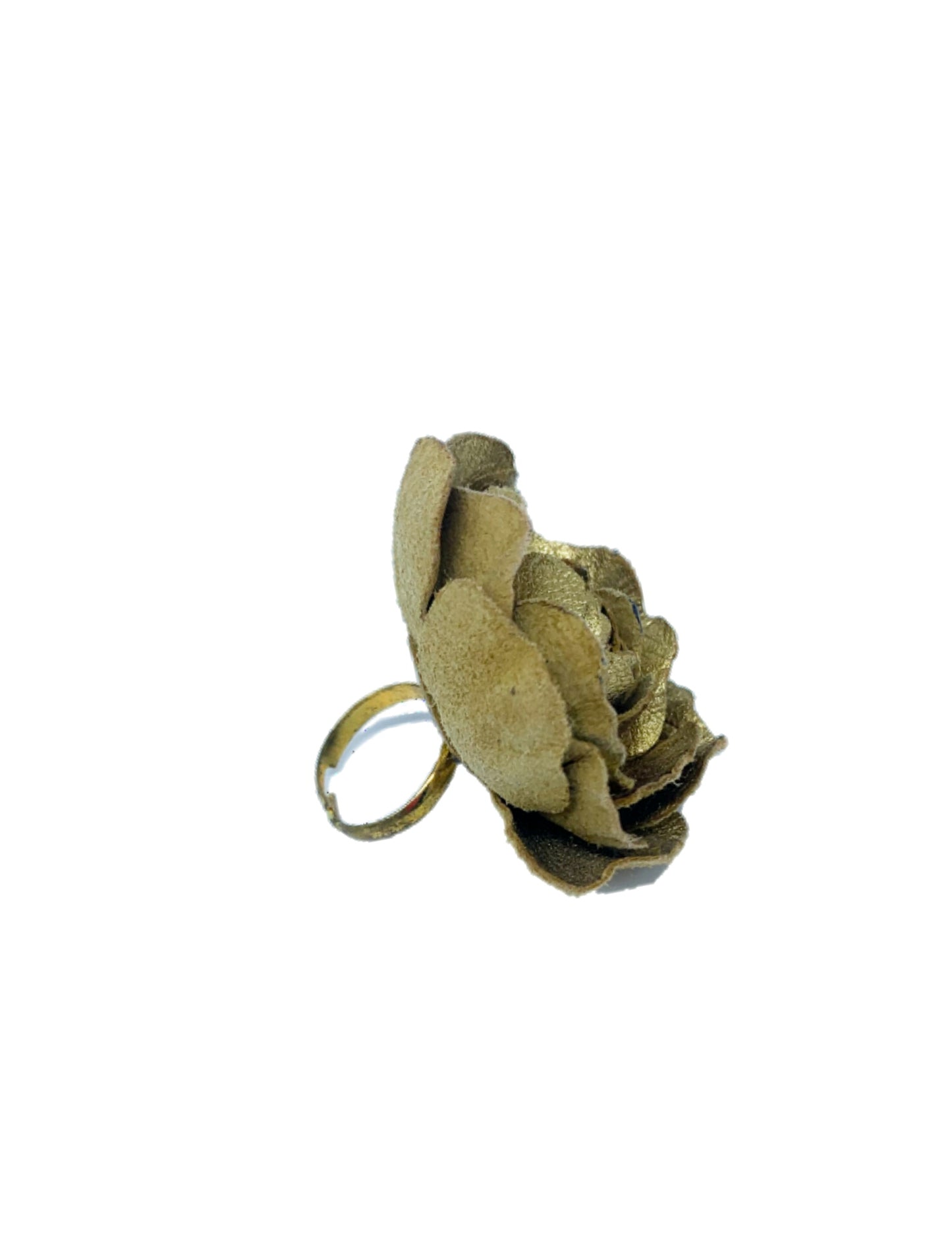 Leather rose ring