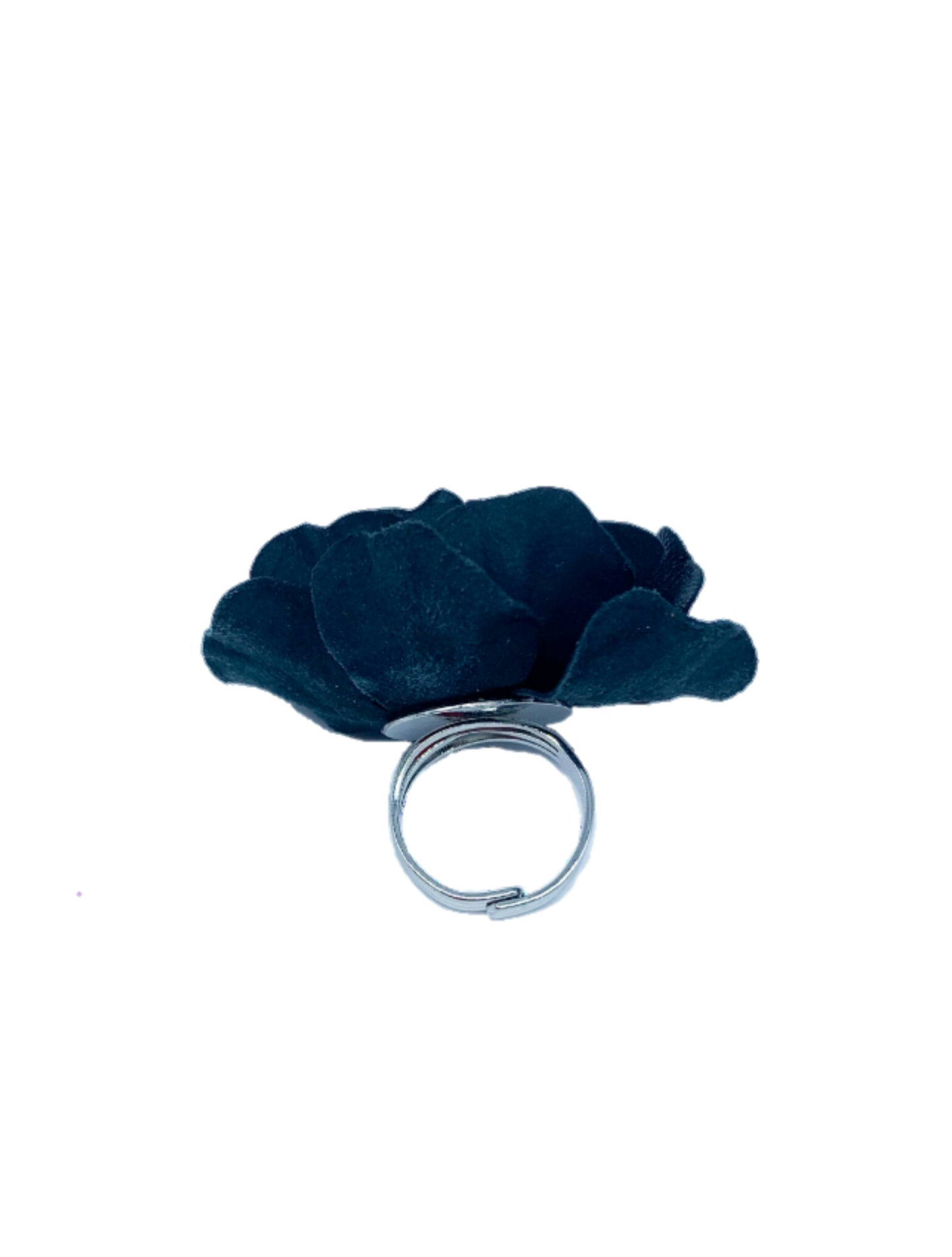 Leather rose ring