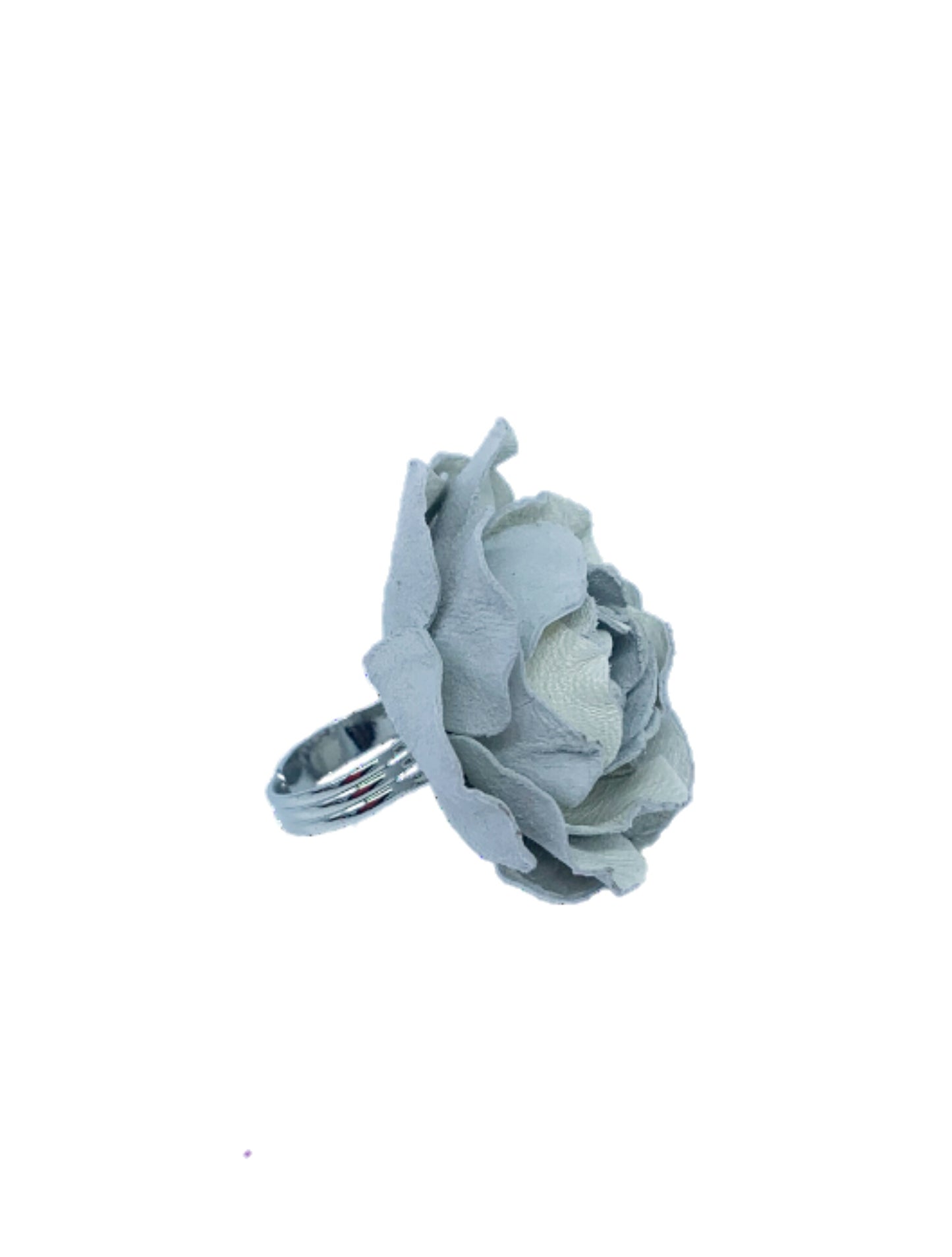 Leather rose ring